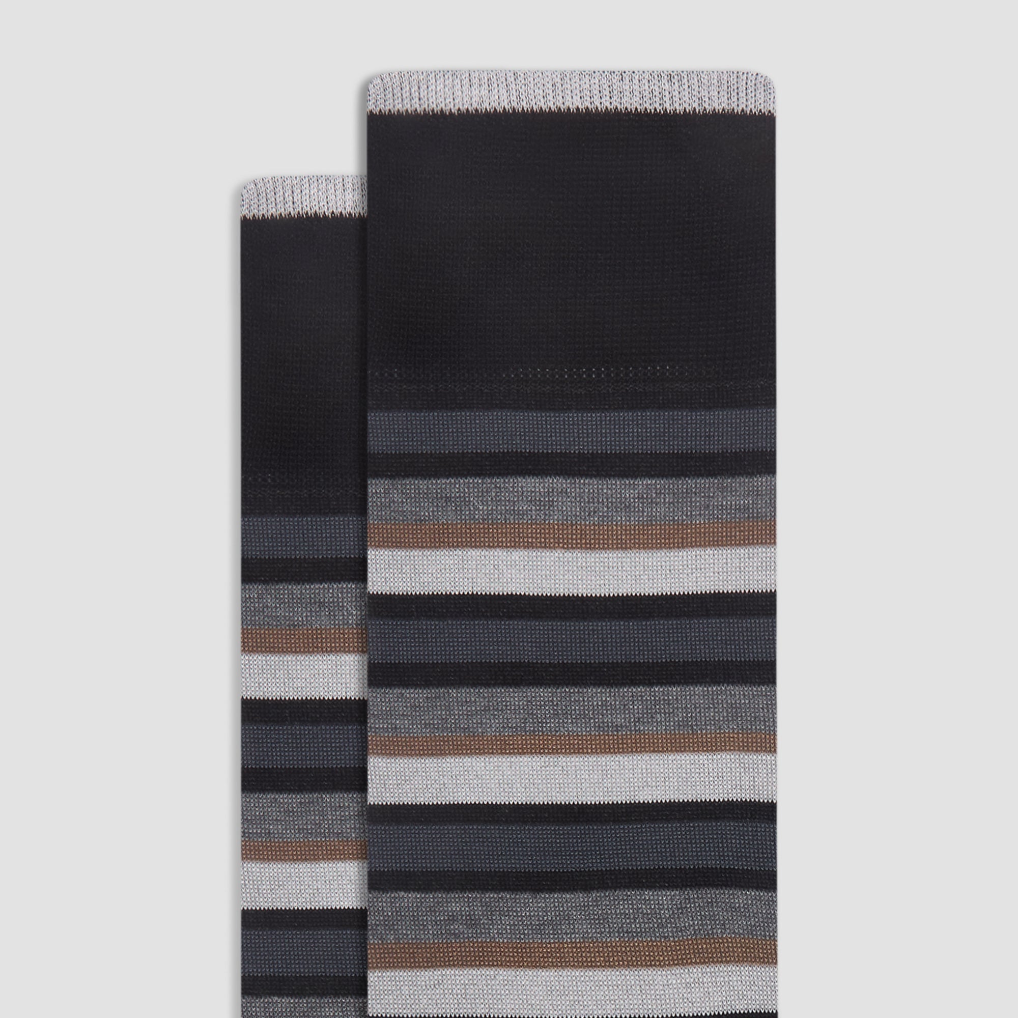 Checkerboard and Stripe Mid-Calf Socks