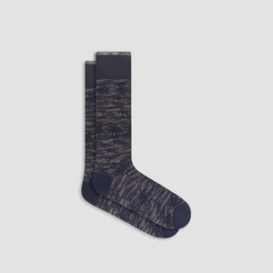 Palm Tree Melange Mid-Calf Socks