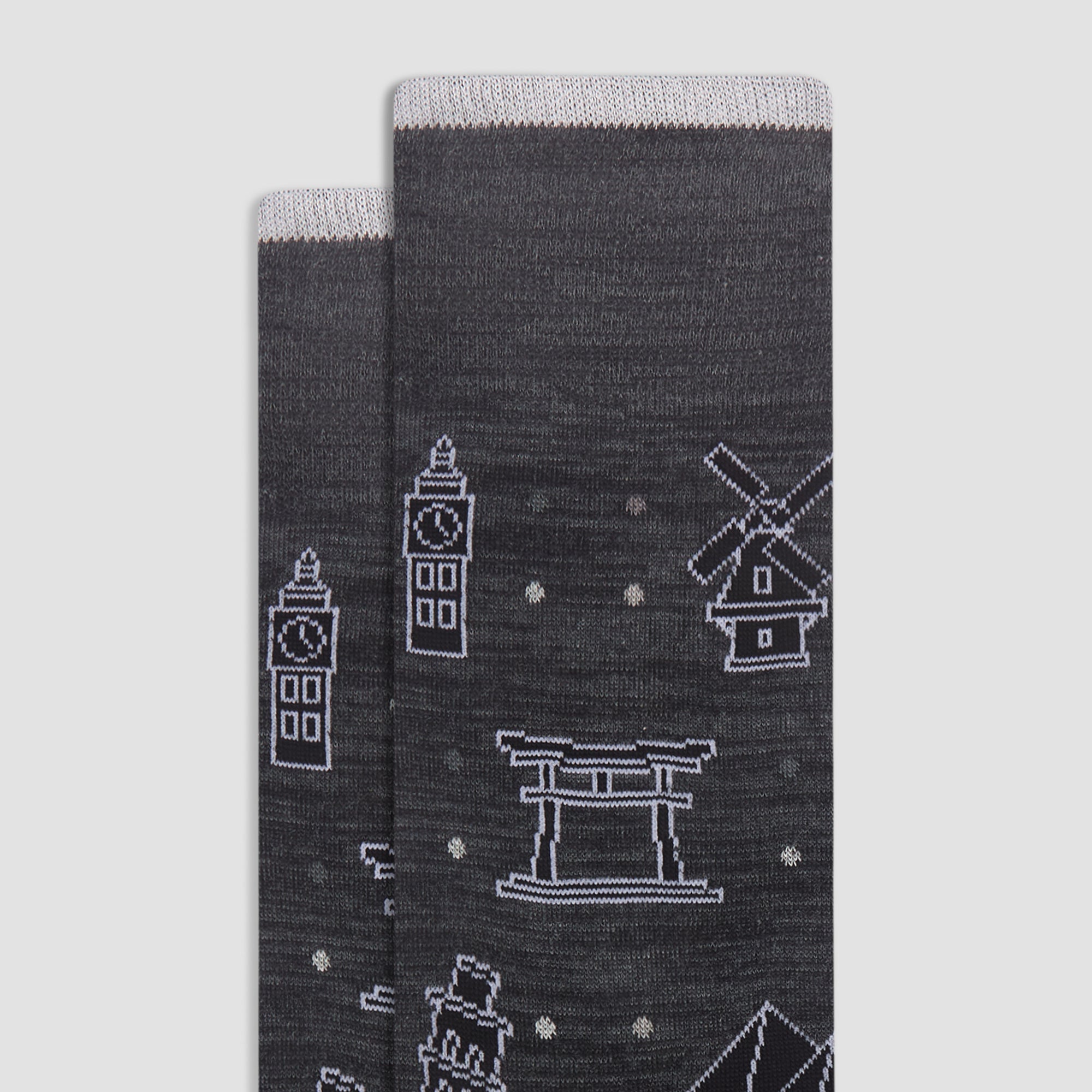 World Landmarks Mid-Calf Socks