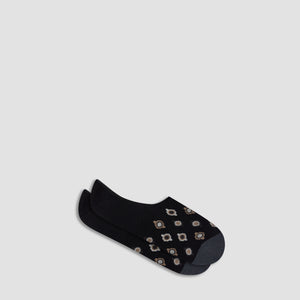 Medallion No-Show Socks