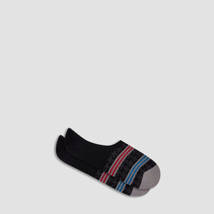 Striped Hound's Tooth No-Show Socks