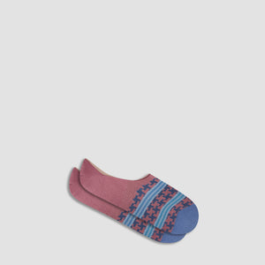 Striped Hound's Tooth No-Show Socks