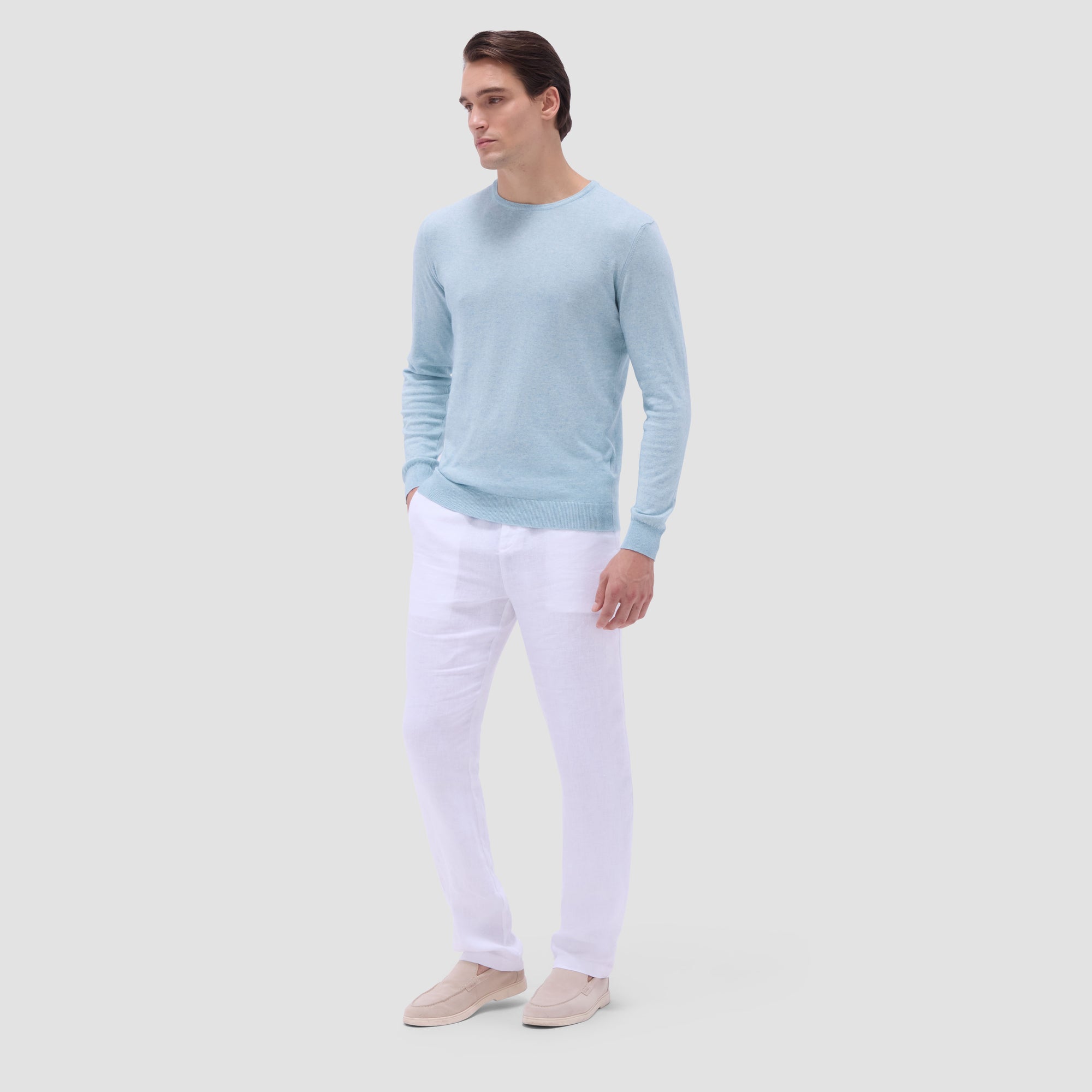 Solid Crew Neck Sweater