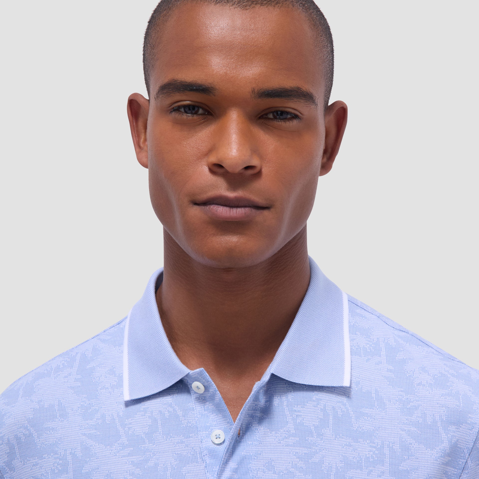 Bugatchi Holden Pima V-Neck T-Shirt - Air Blue