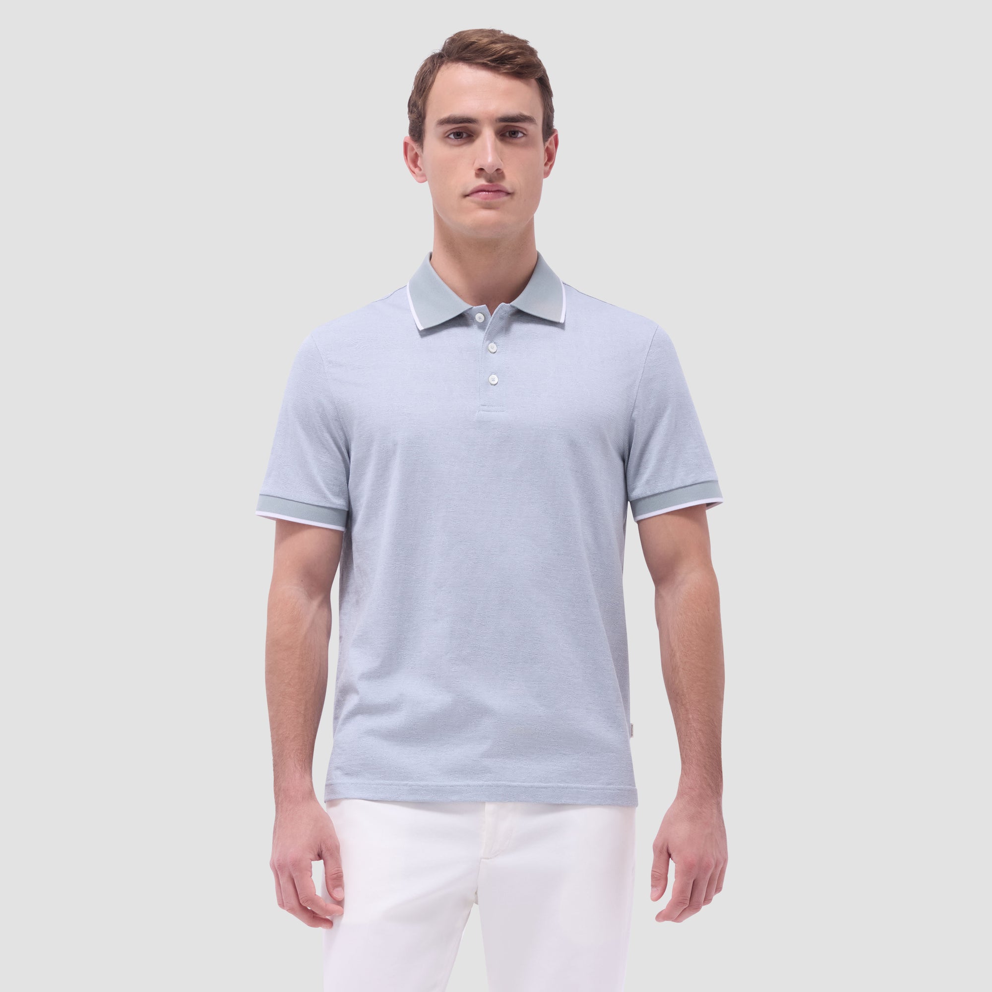 Textured Jacquard Polo Shirt