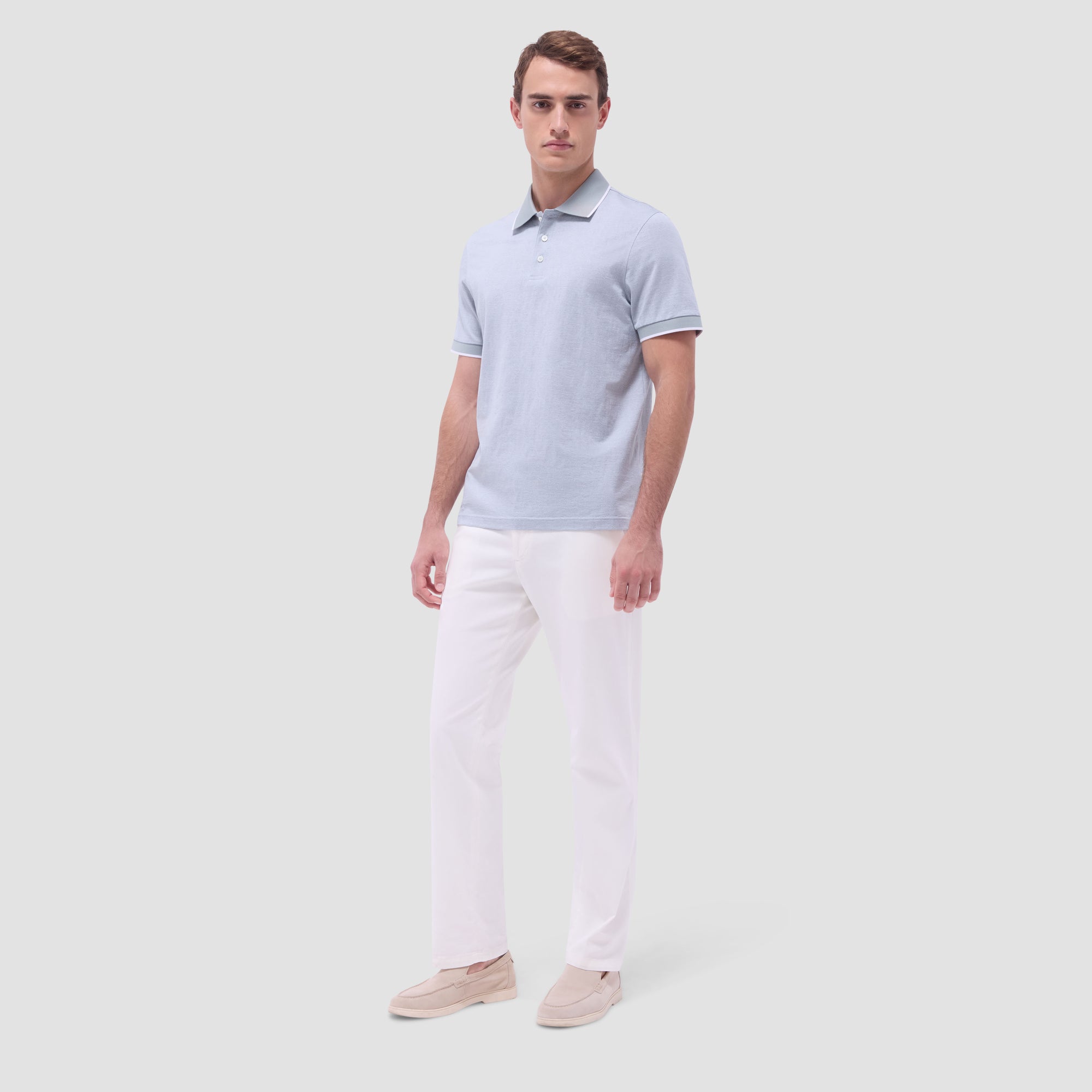 Textured Jacquard Polo Shirt