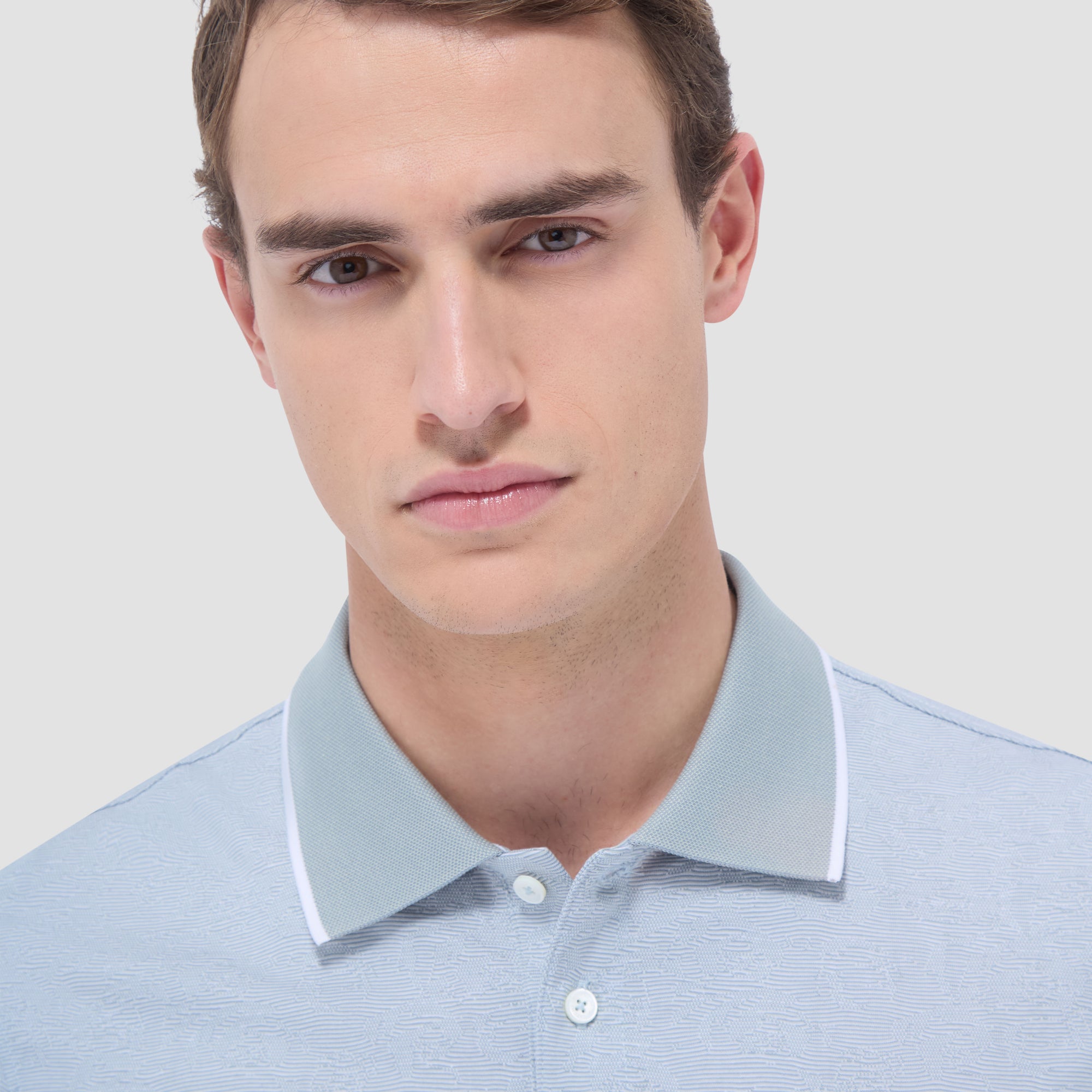 Textured Jacquard Polo Shirt