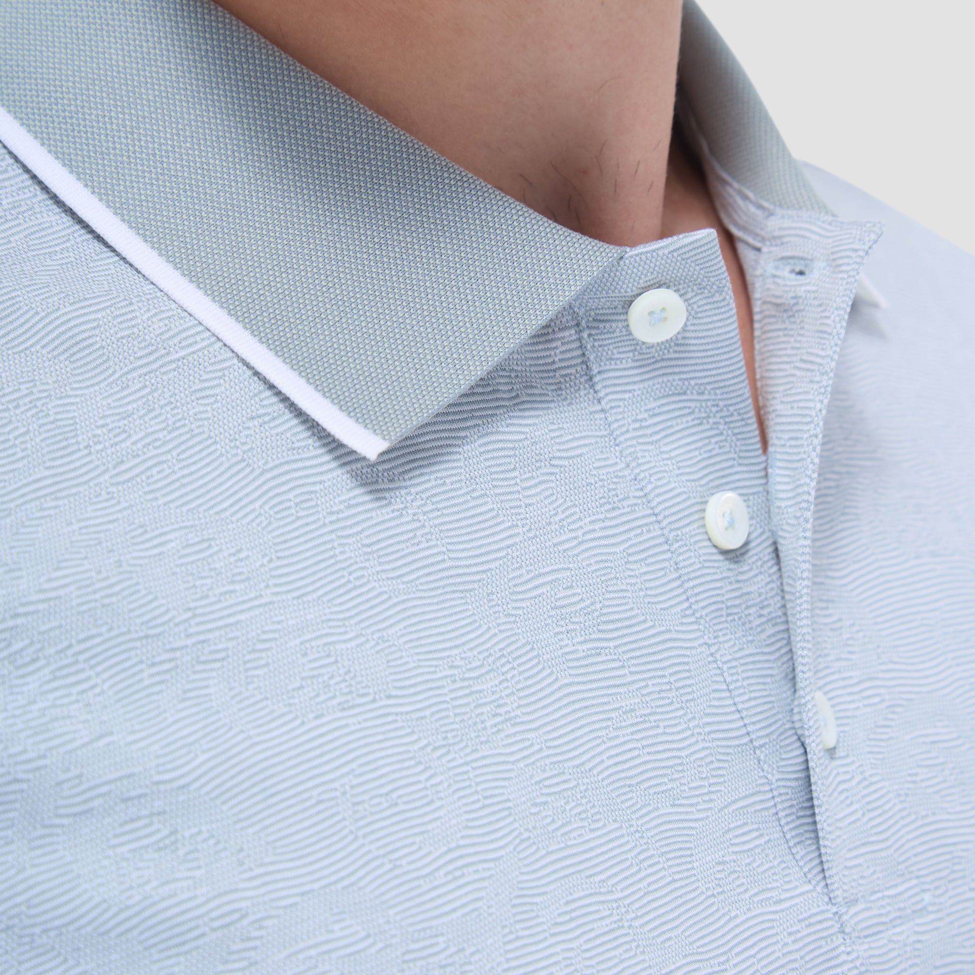 Textured Jacquard Polo Shirt