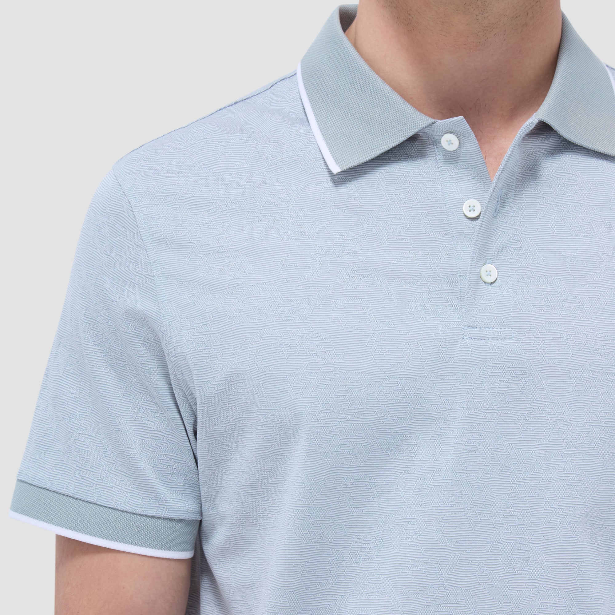 Textured Jacquard Polo Shirt