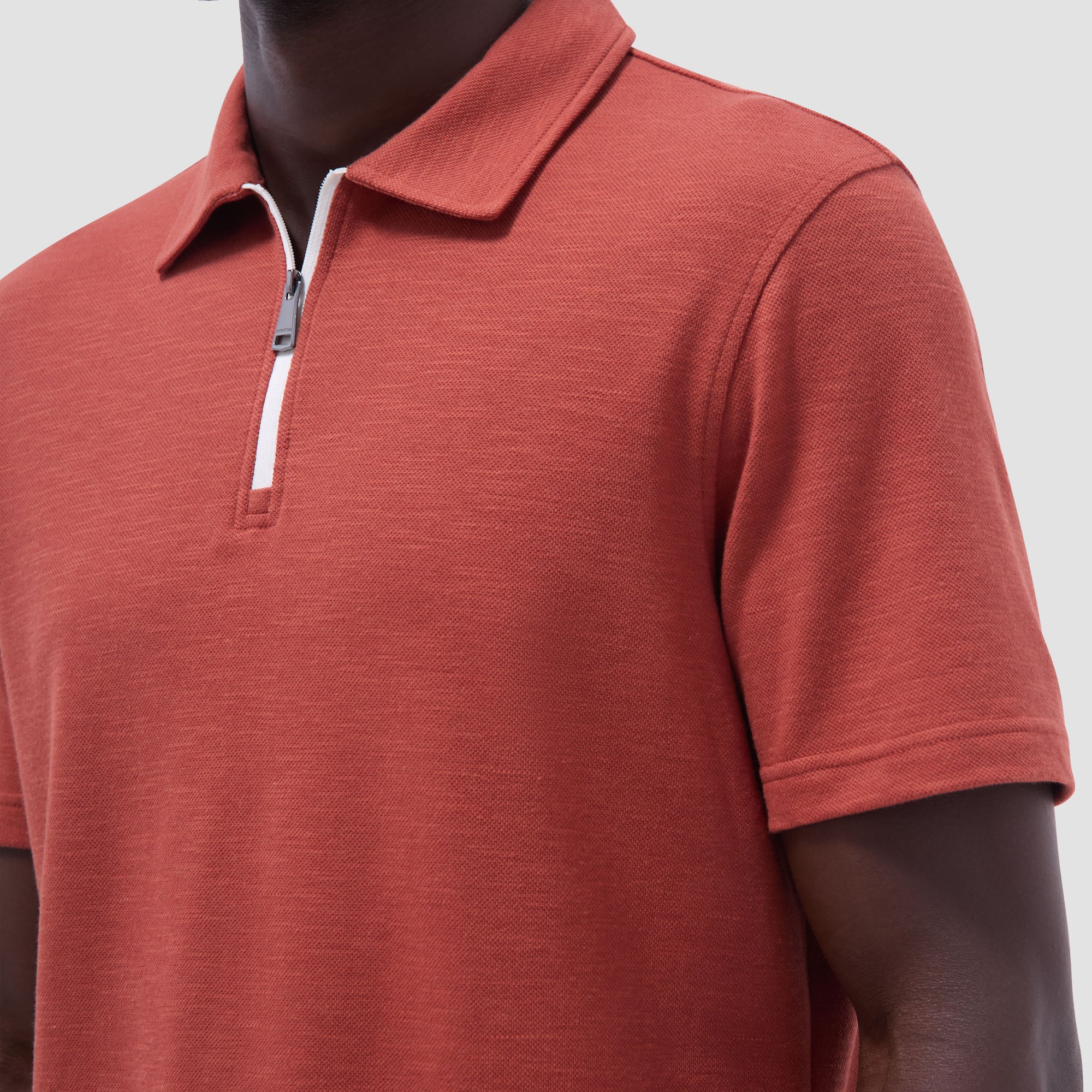 Performance Heather Quarter-Zip Polo Shirt