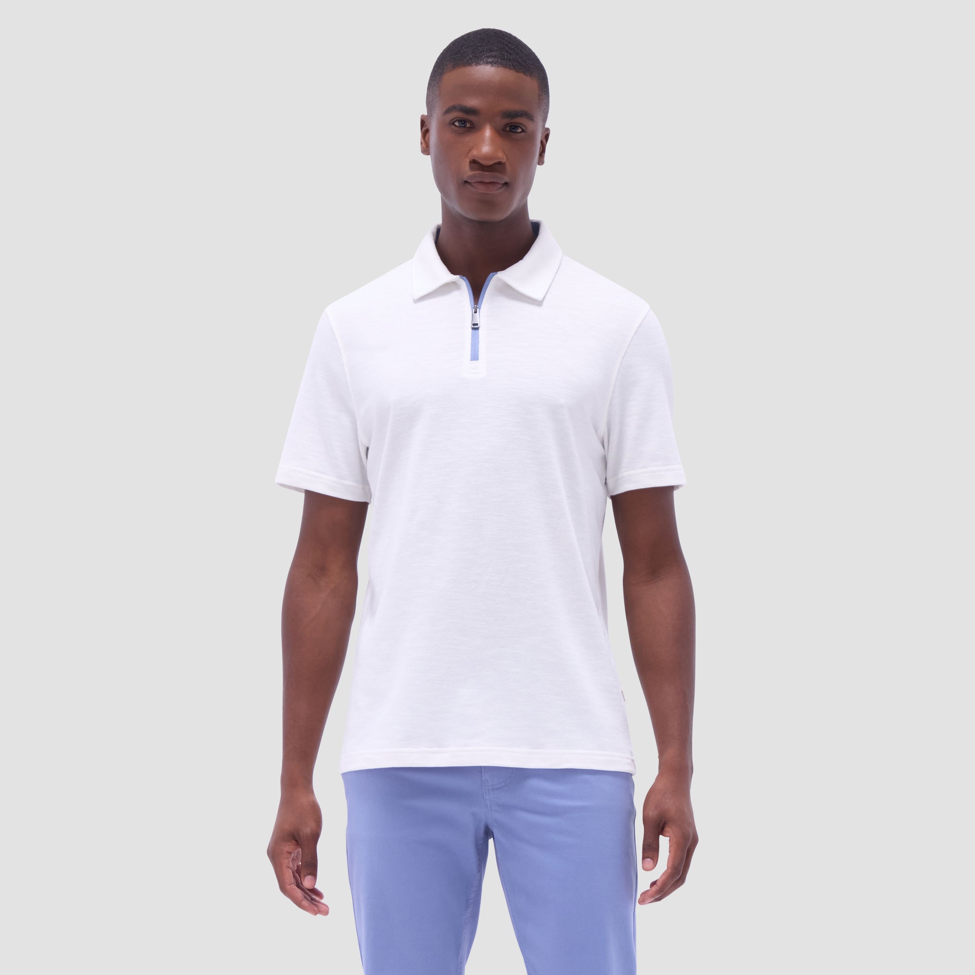 Performance Heather Quarter-Zip Polo Shirt