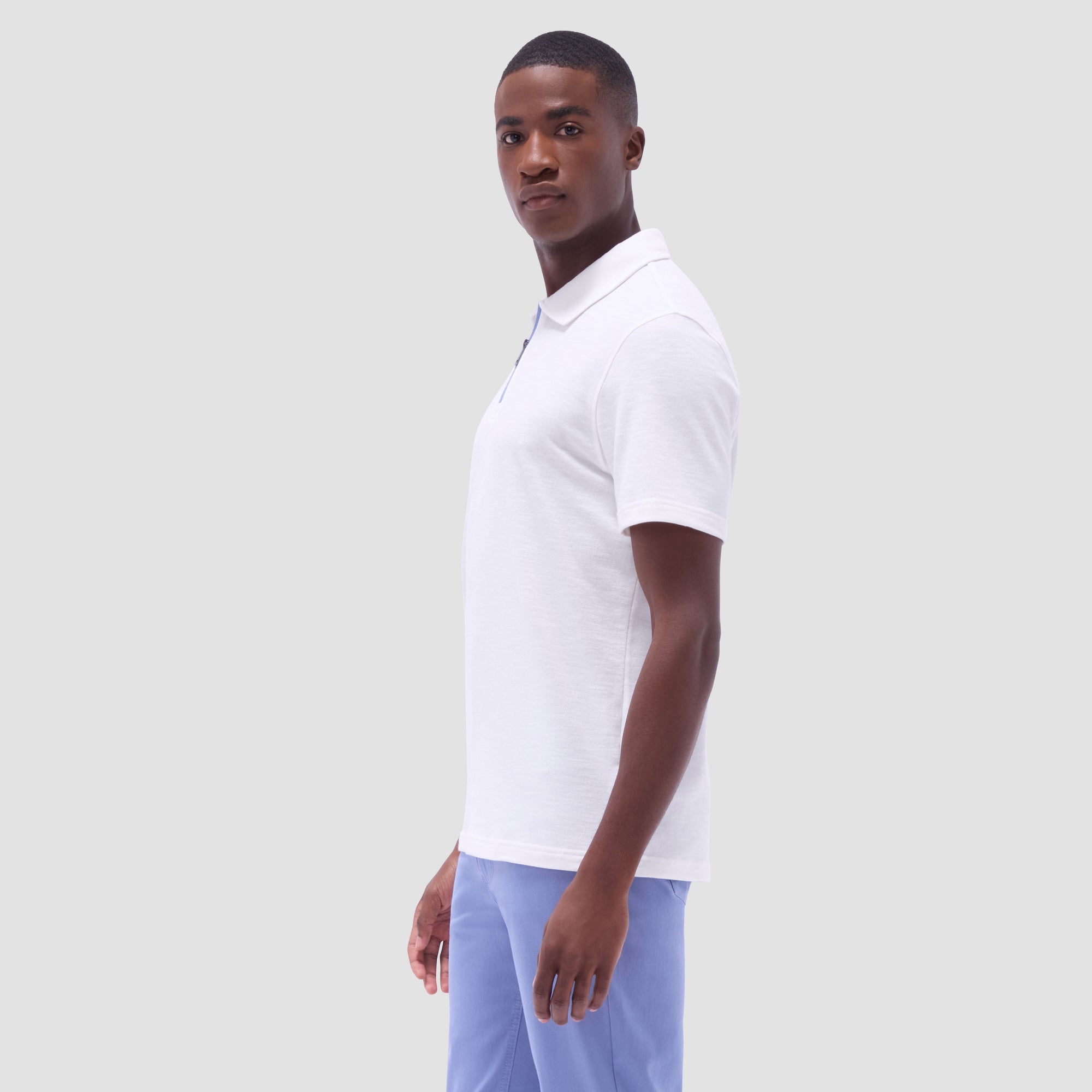Performance Heather Quarter-Zip Polo Shirt