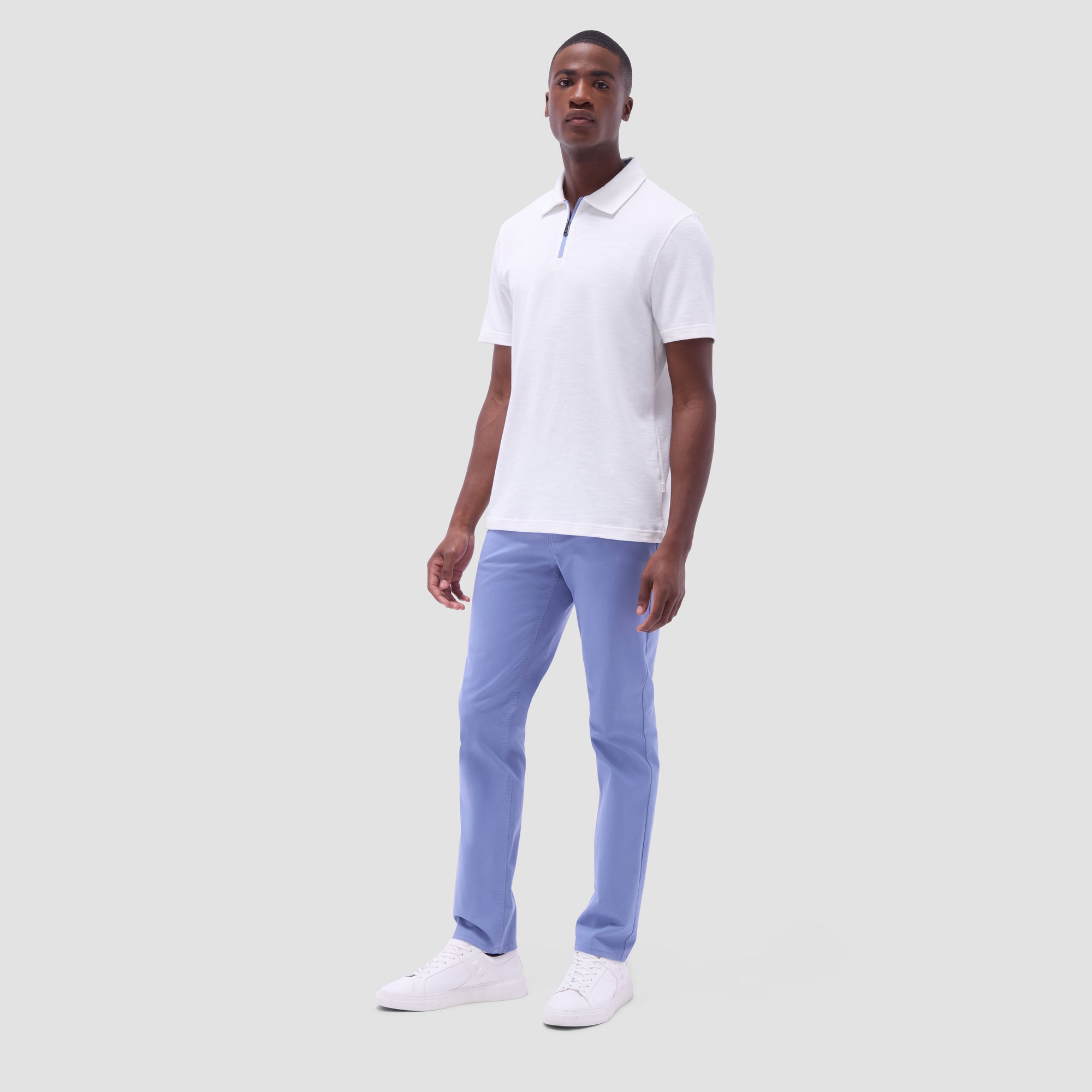 Performance Heather Quarter-Zip Polo Shirt