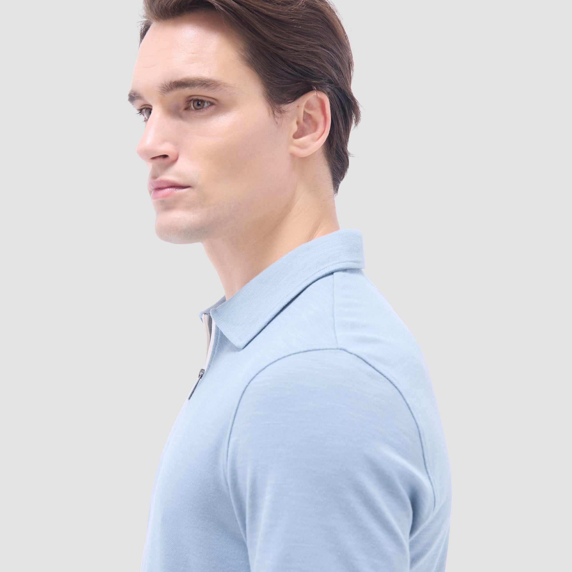 Performance Heather Quarter-Zip Polo Shirt