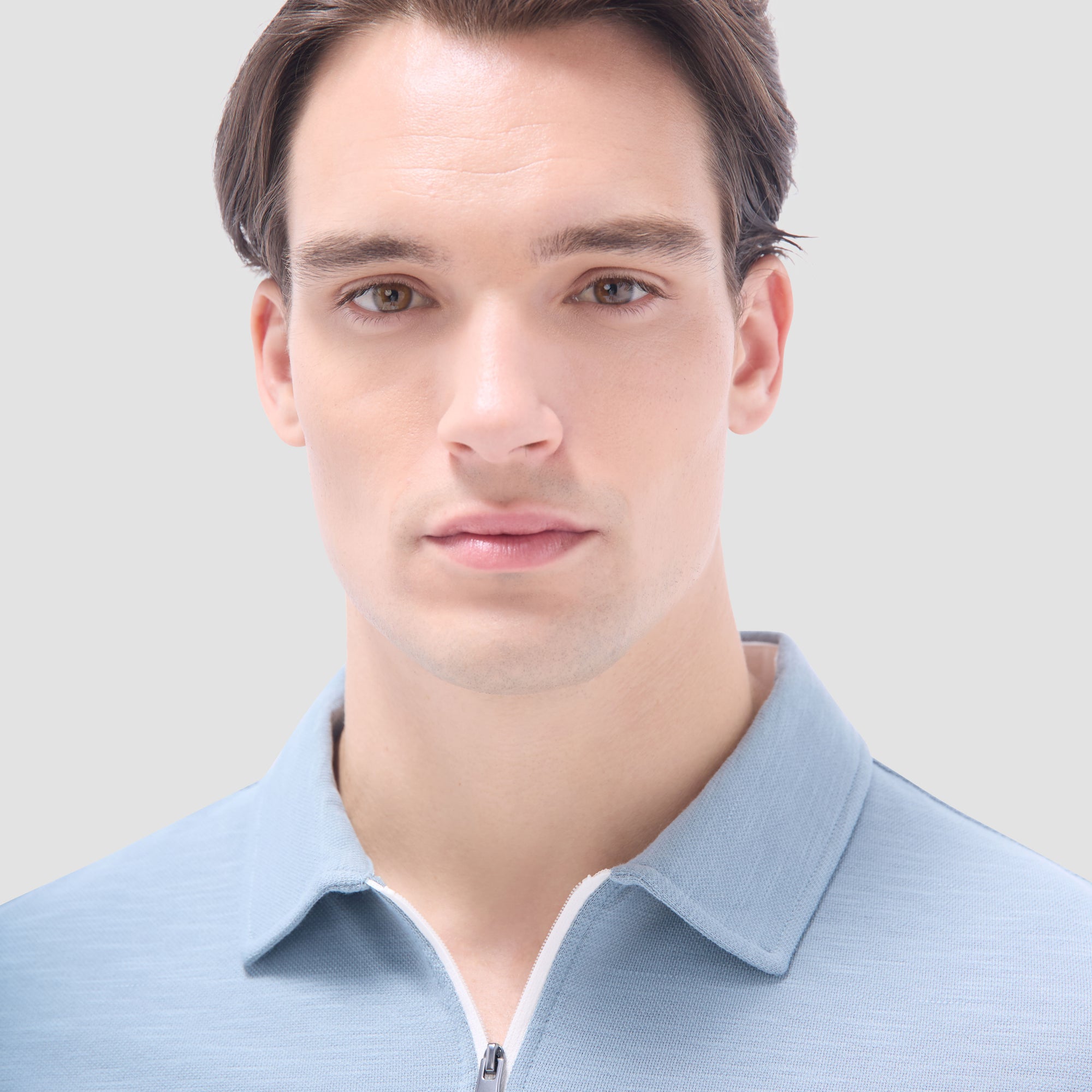 Performance Heather Quarter-Zip Polo Shirt