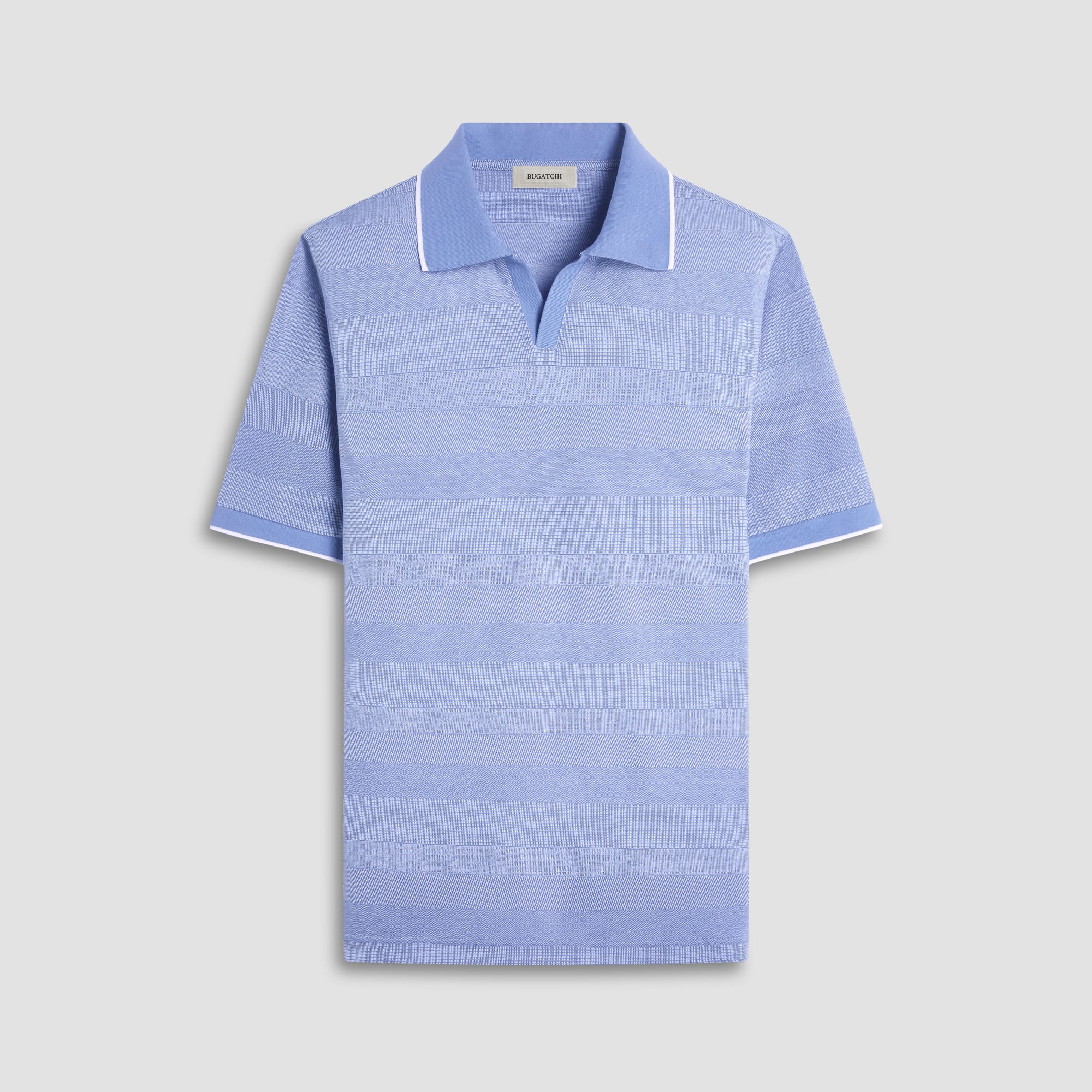 Mixed Media Johnny Collar Polo Shirt