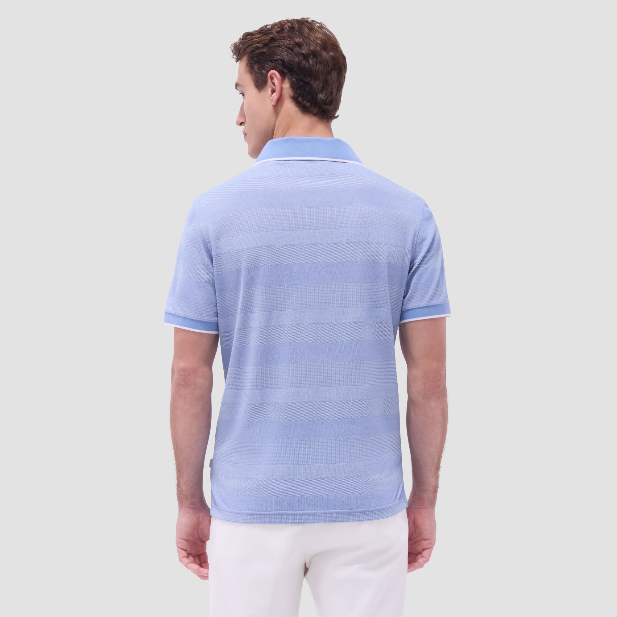 Mixed Media Johnny Collar Polo Shirt