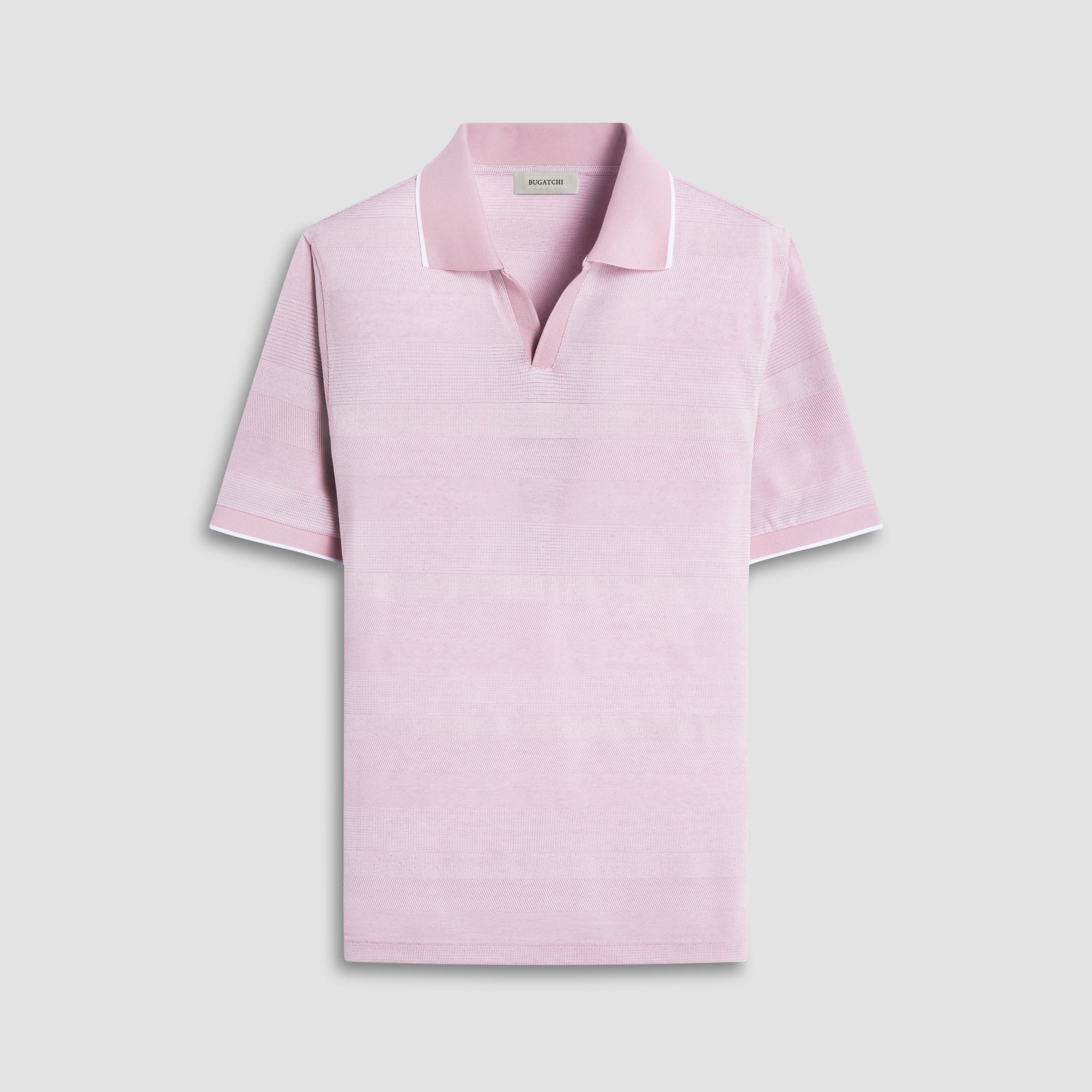 Mixed Media Johnny Collar Polo Shirt