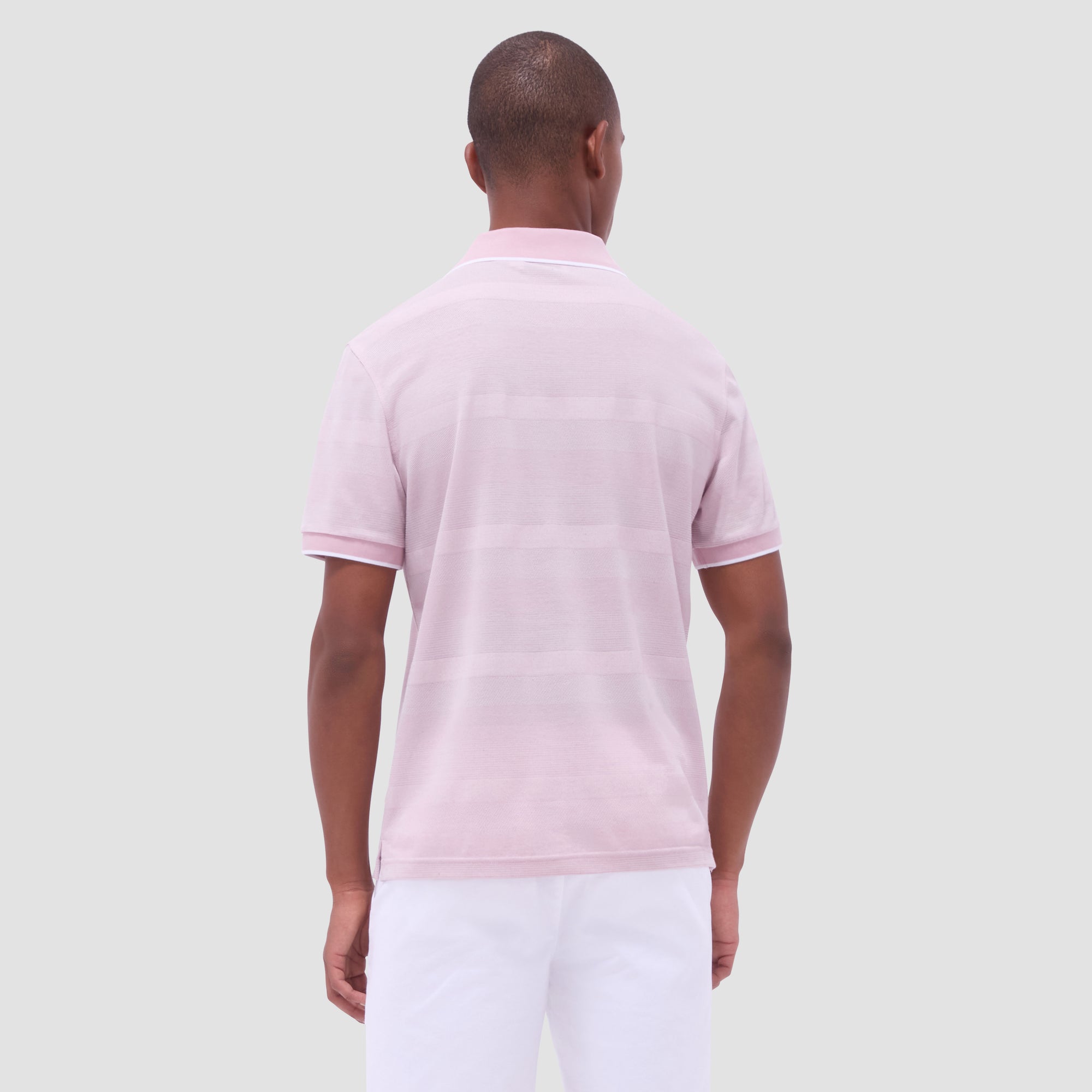 Mixed Media Johnny Collar Polo Shirt