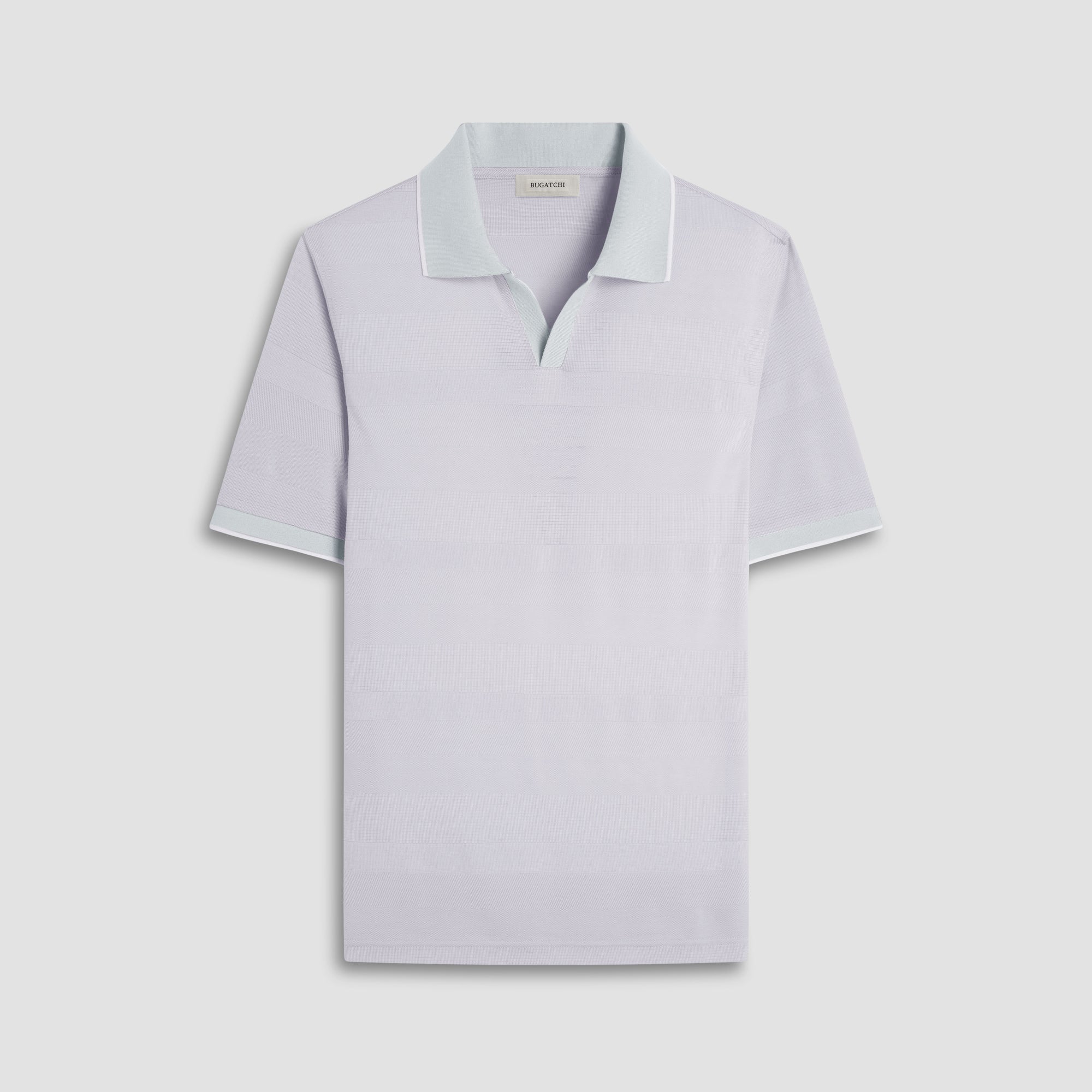 Mixed Media Johnny Collar Polo Shirt