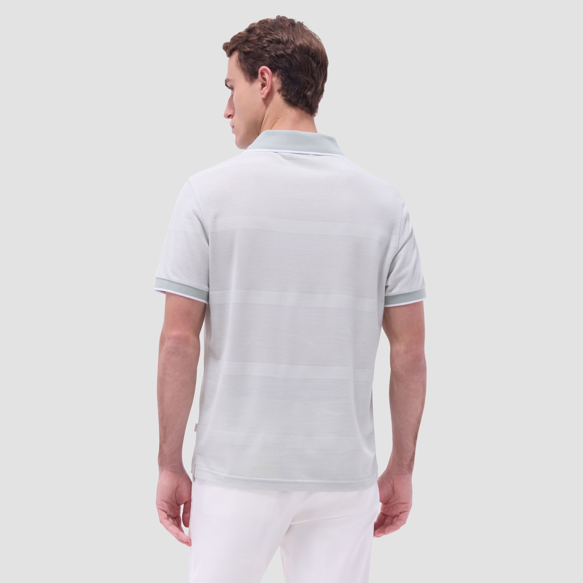 Mixed Media Johnny Collar Polo Shirt