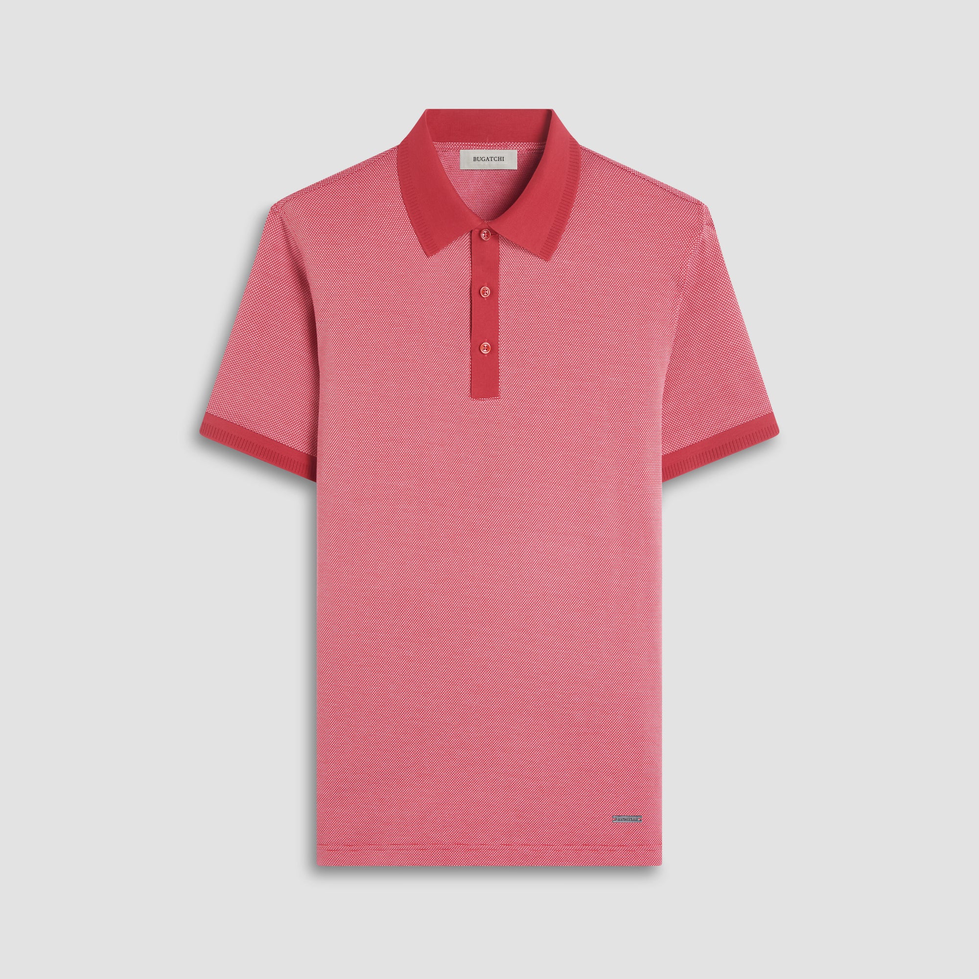 Two-Tone Bird's Eye Polo Shirt