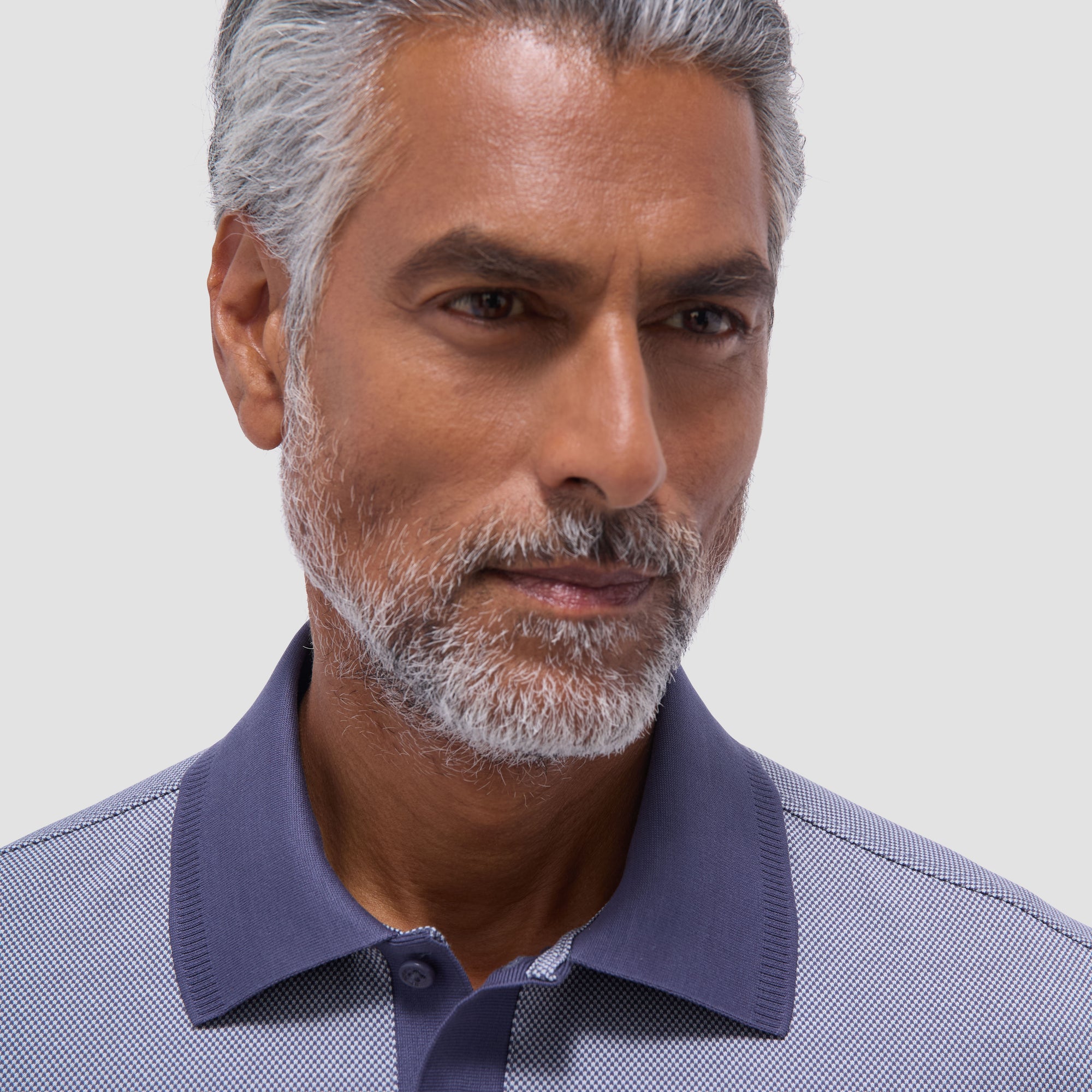 Two-Tone Bird's Eye Polo Shirt