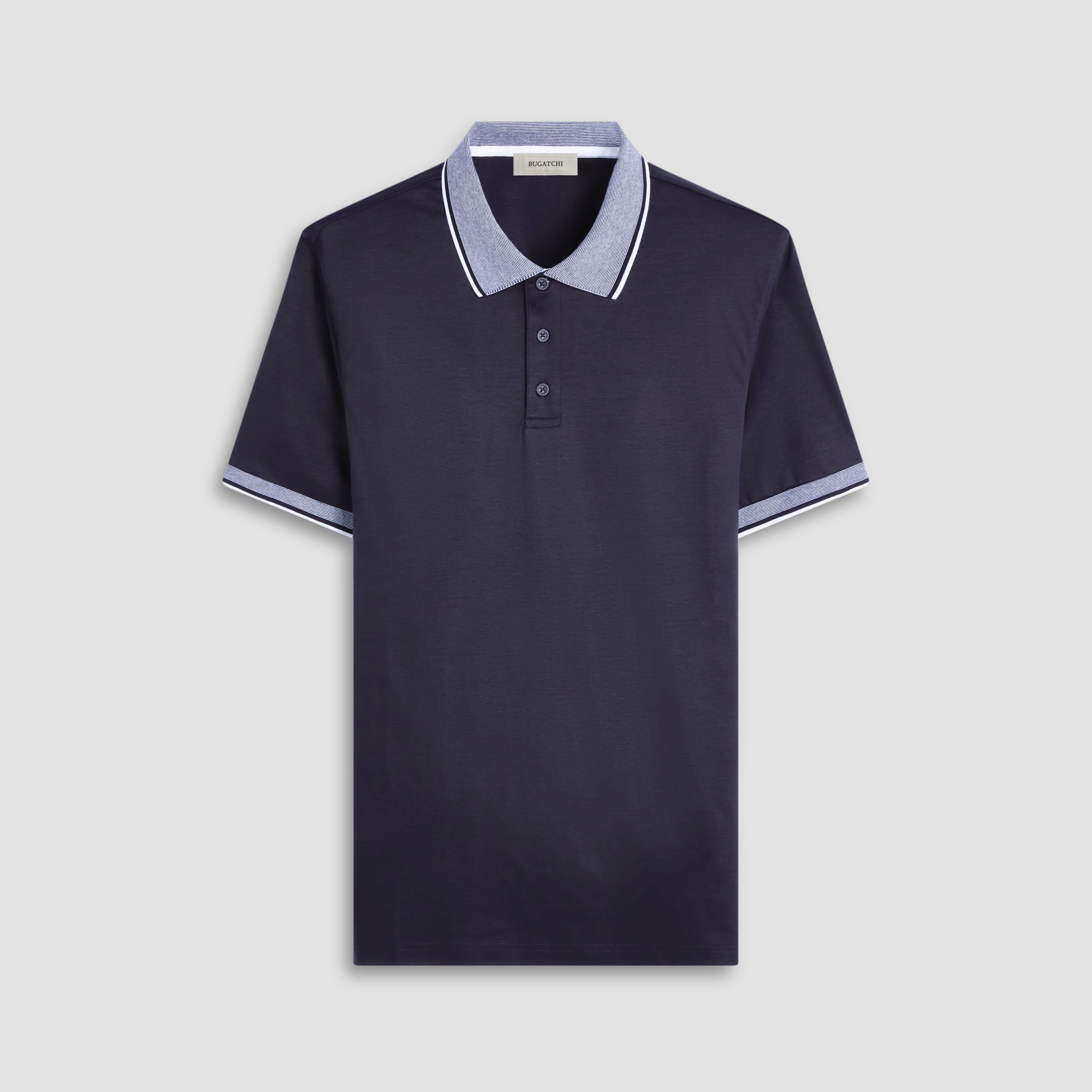 BUGATCHI ポロシャツ M Solid Polo Shirt in Navy – BUGATCHI