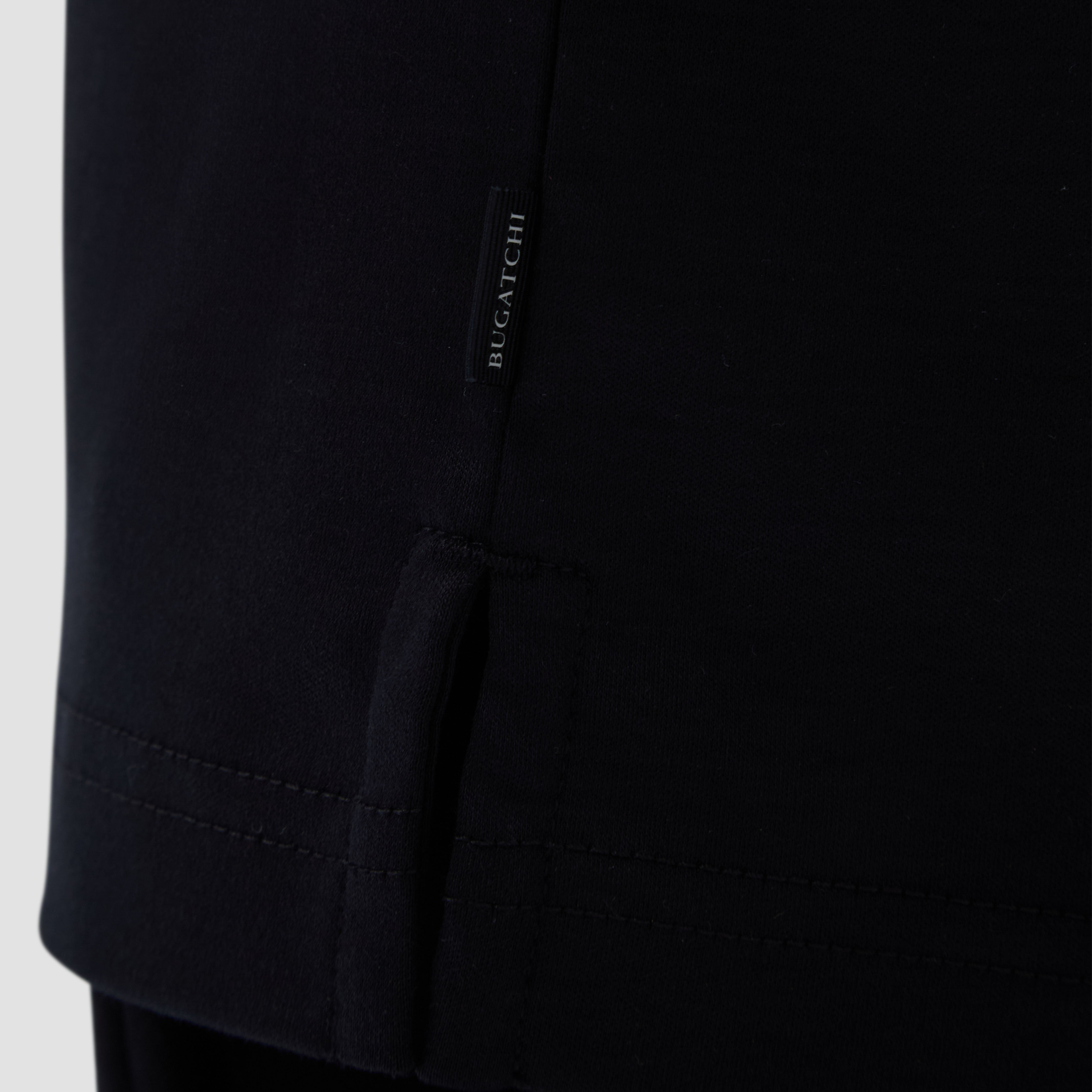 Solid Quarter-Zip Polo Shirt in Black – BUGATCHI
