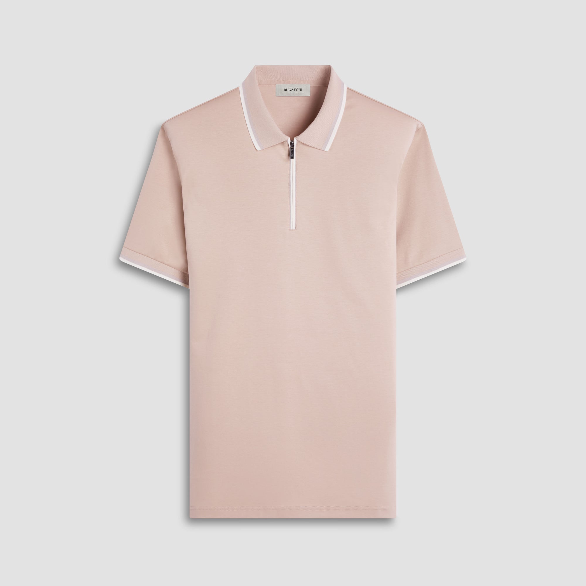 Solid Quarter-Zip Polo Shirt - Main Image