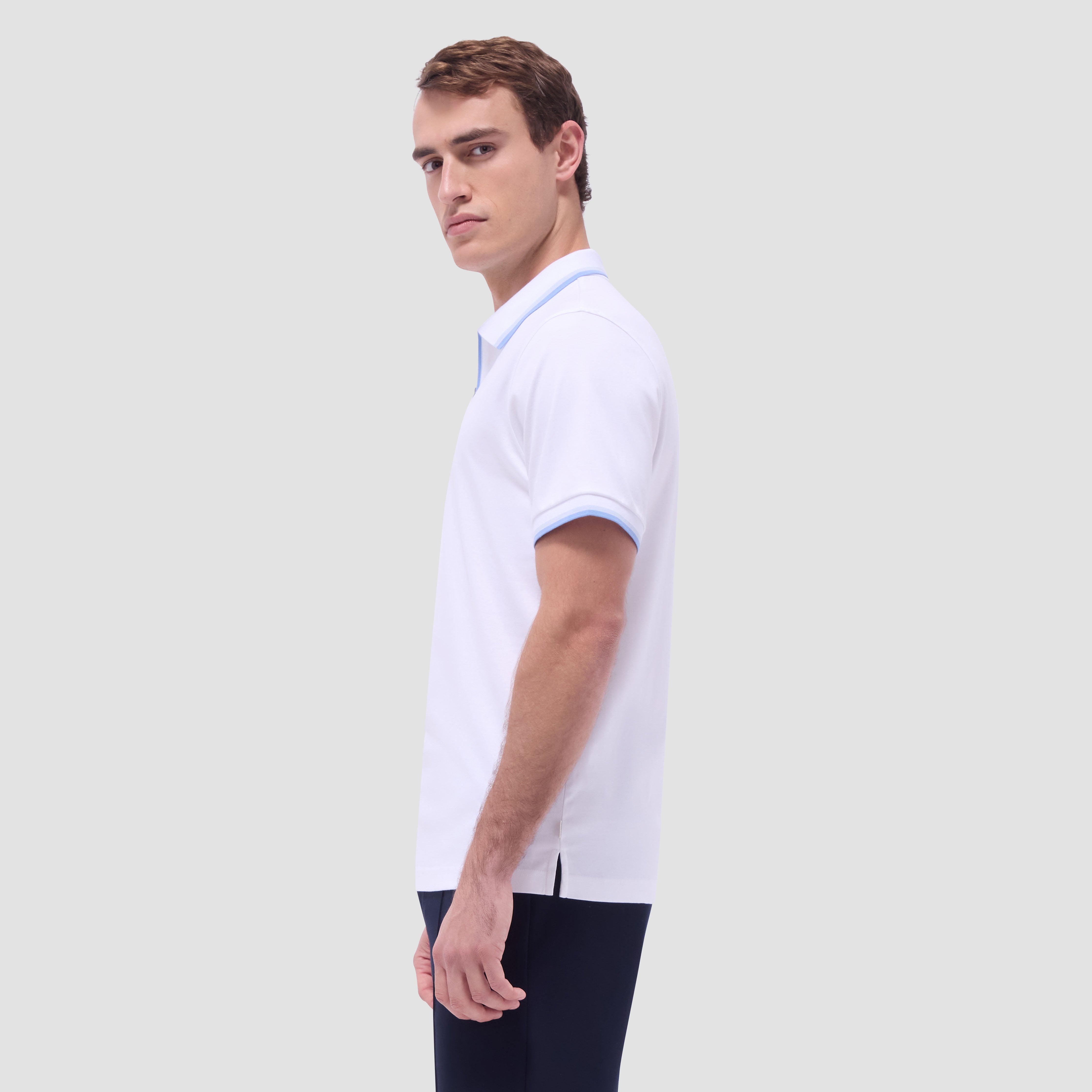 Solid Quarter-Zip Polo Shirt in Black – BUGATCHI