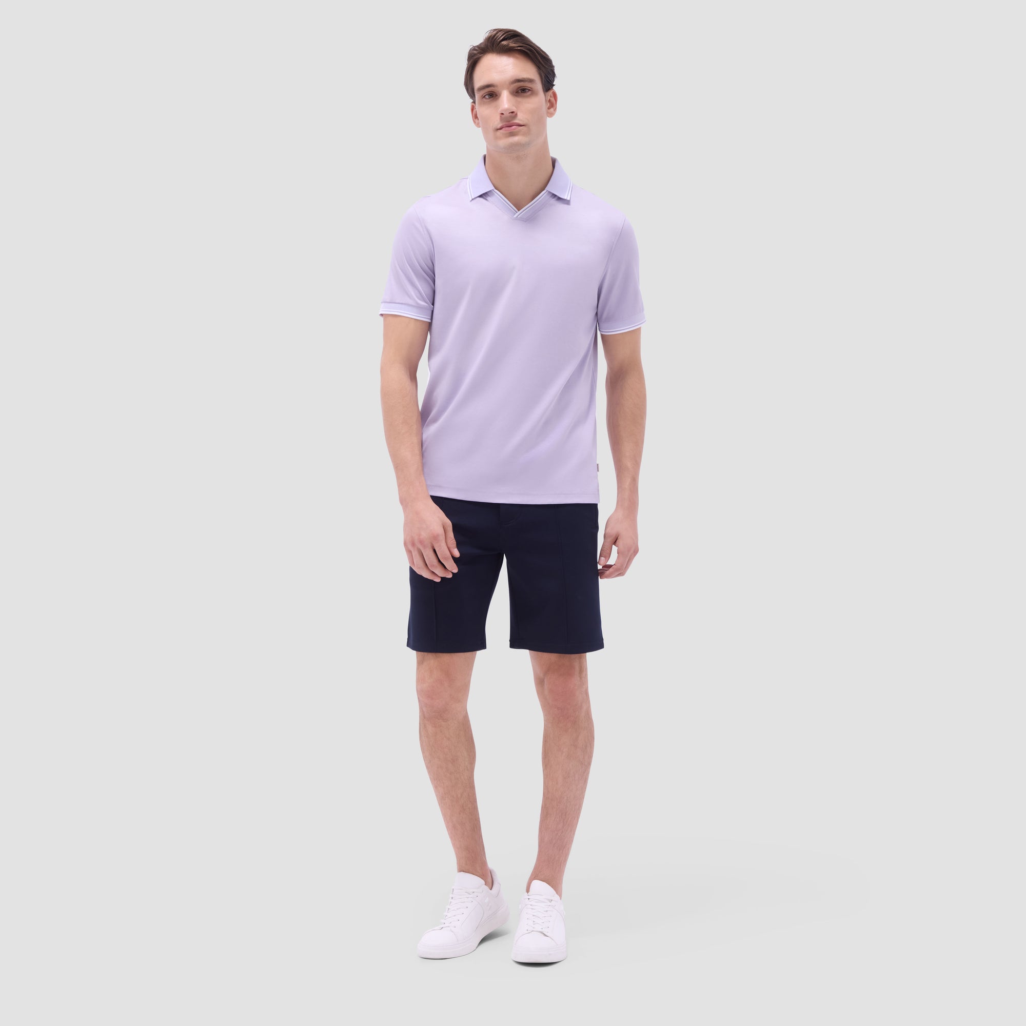 Solid Johnny Collar Polo Shirt