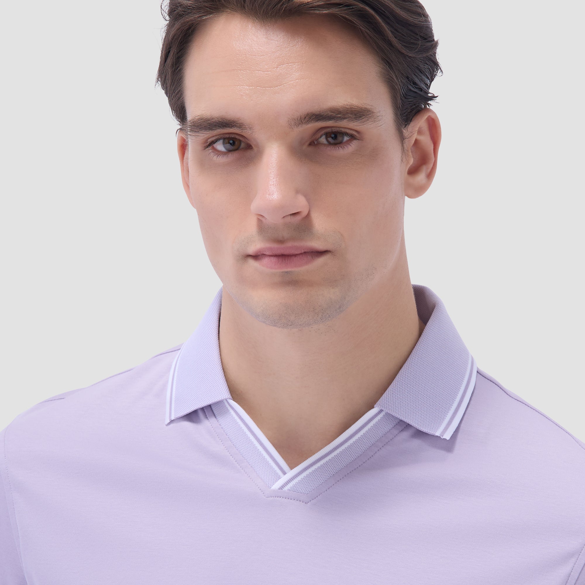 Solid Johnny Collar Polo Shirt