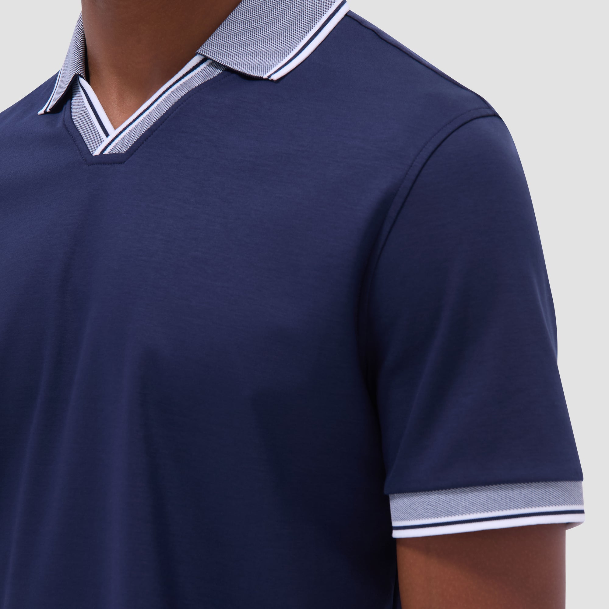 Solid Johnny Collar Polo Shirt