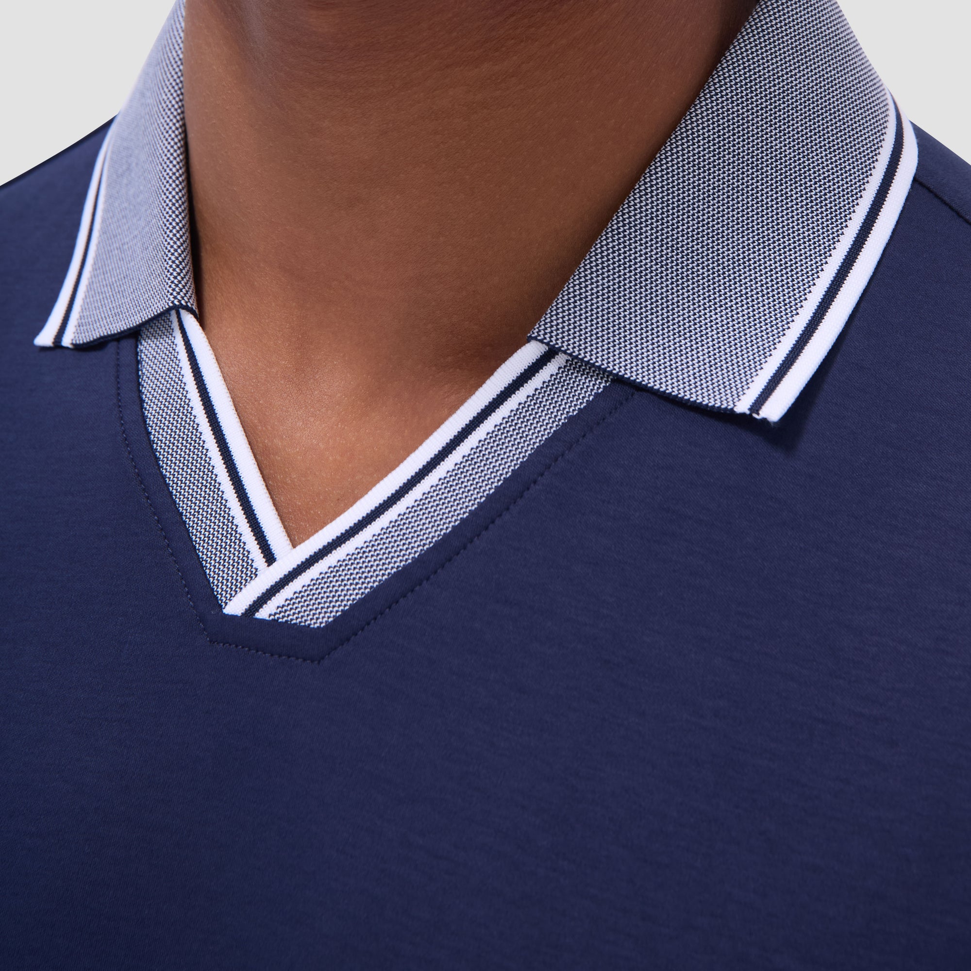 Solid Johnny Collar Polo Shirt