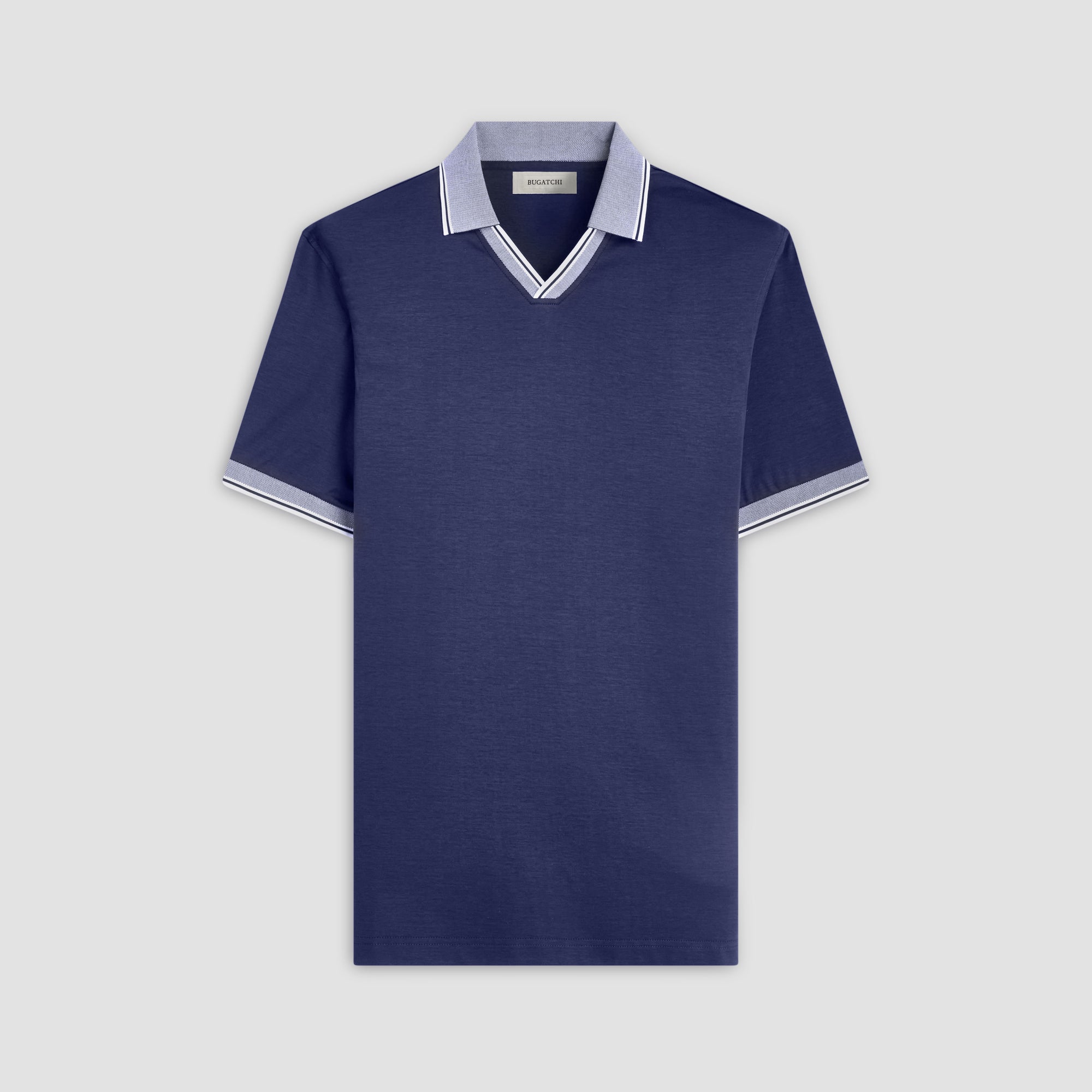 Solid Johnny Collar Polo Shirt