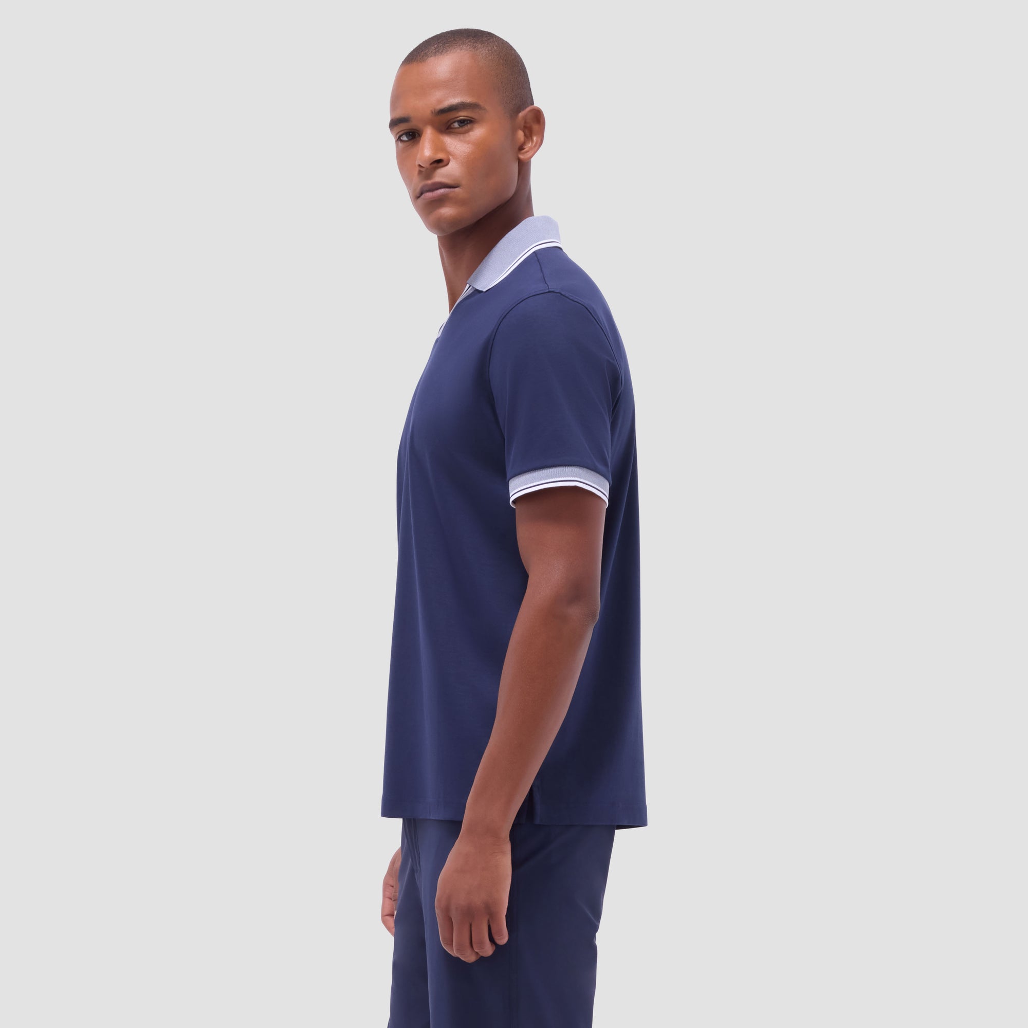 Solid Johnny Collar Polo Shirt