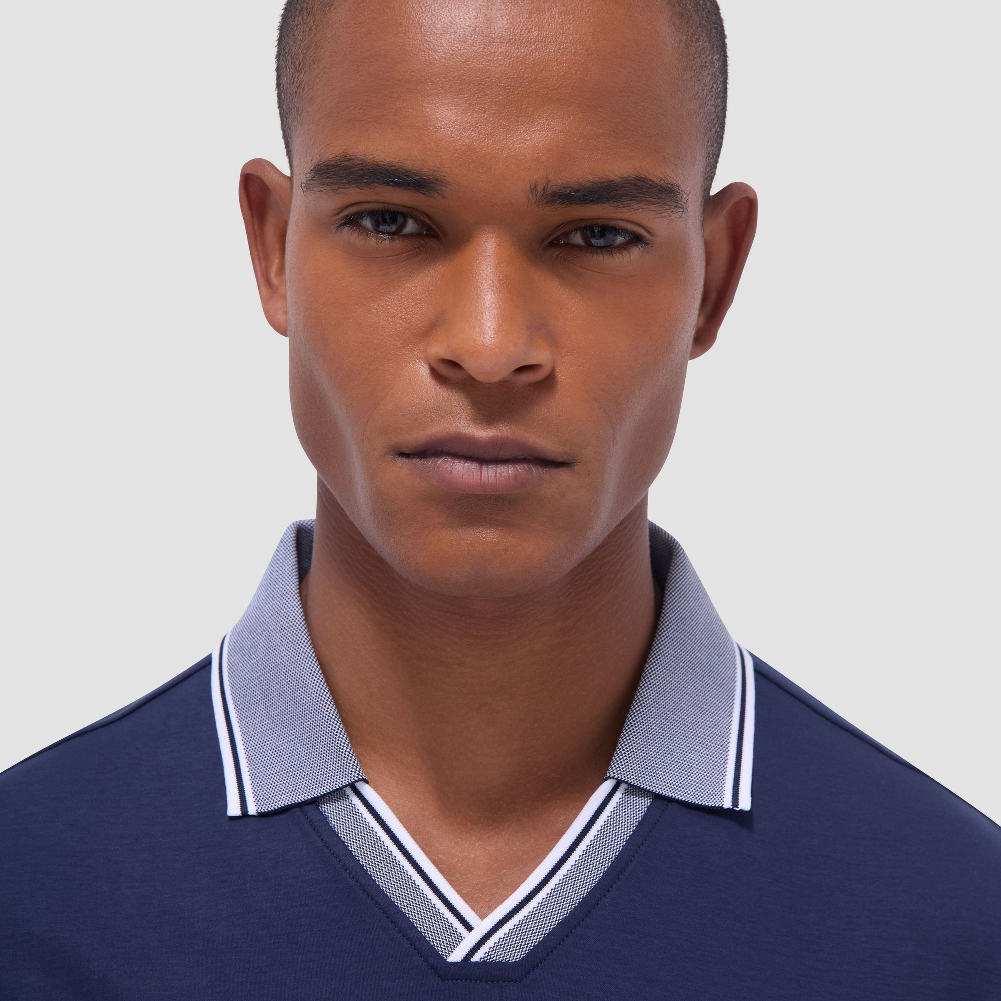 Solid Johnny Collar Polo Shirt