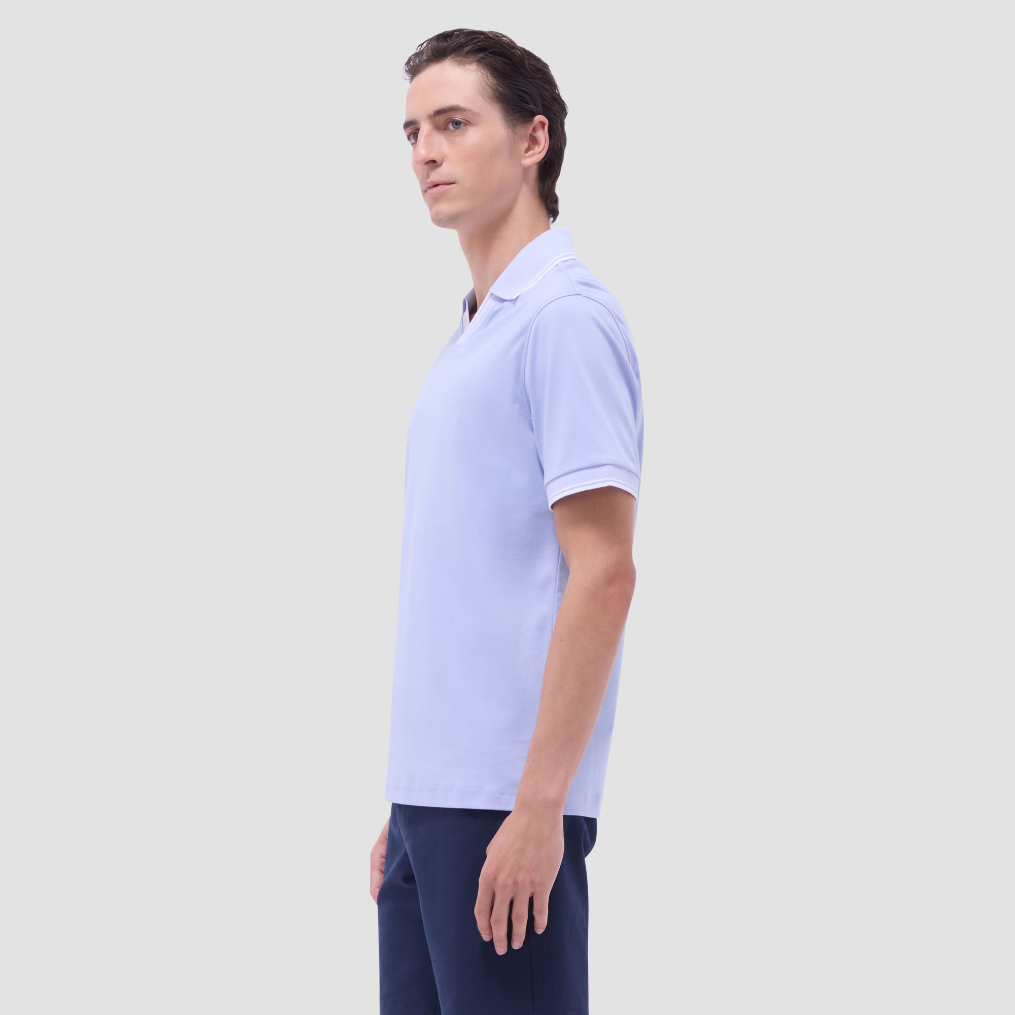 Solid Johnny Collar Polo Shirt