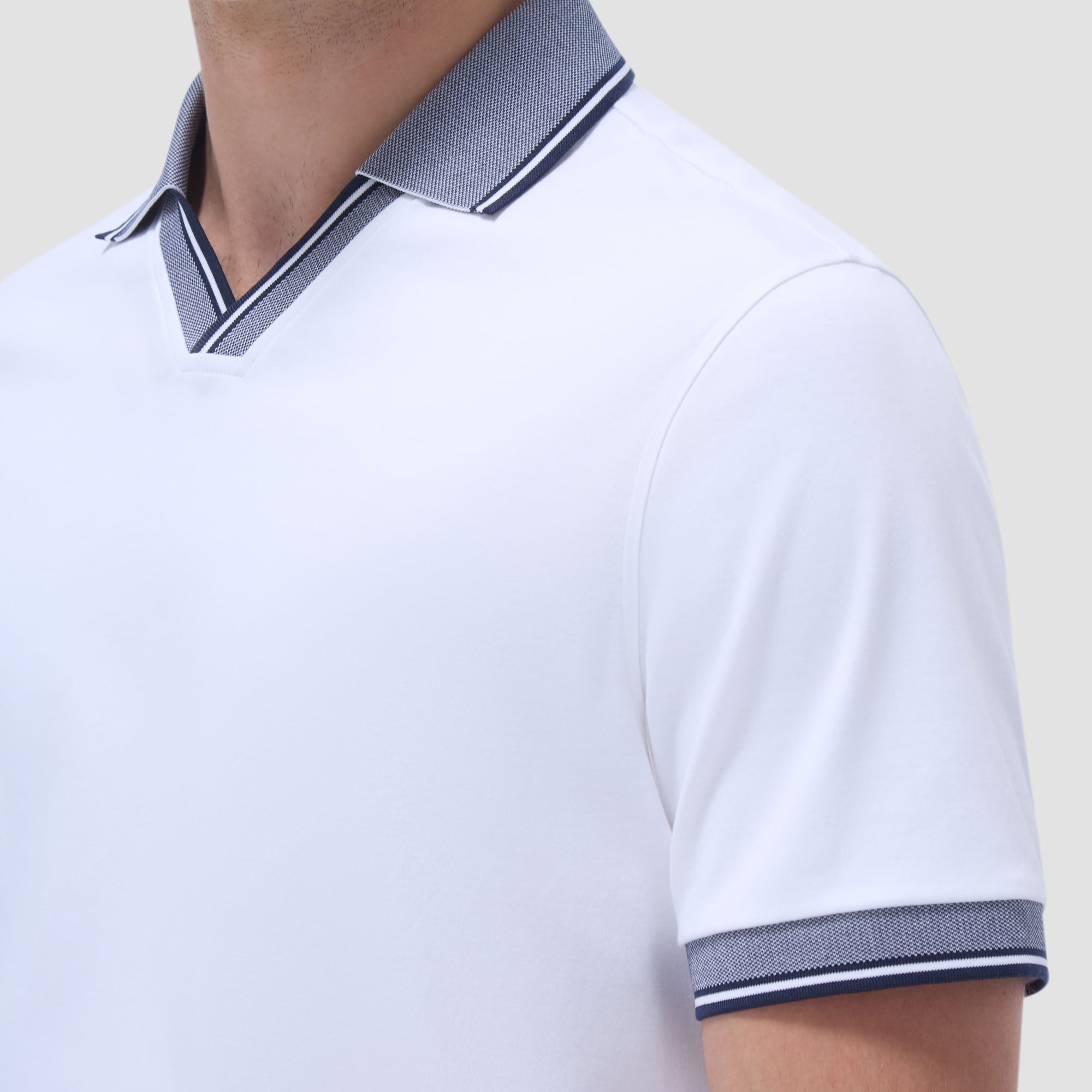 Solid Johnny Collar Polo Shirt