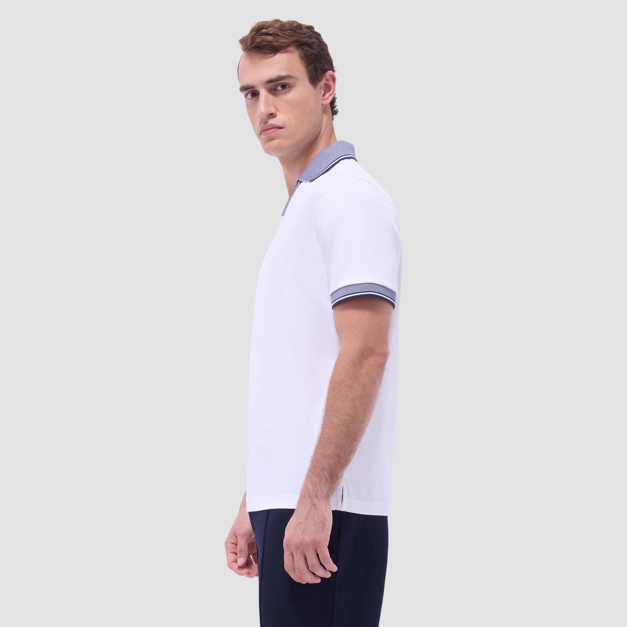 Solid Johnny Collar Polo Shirt