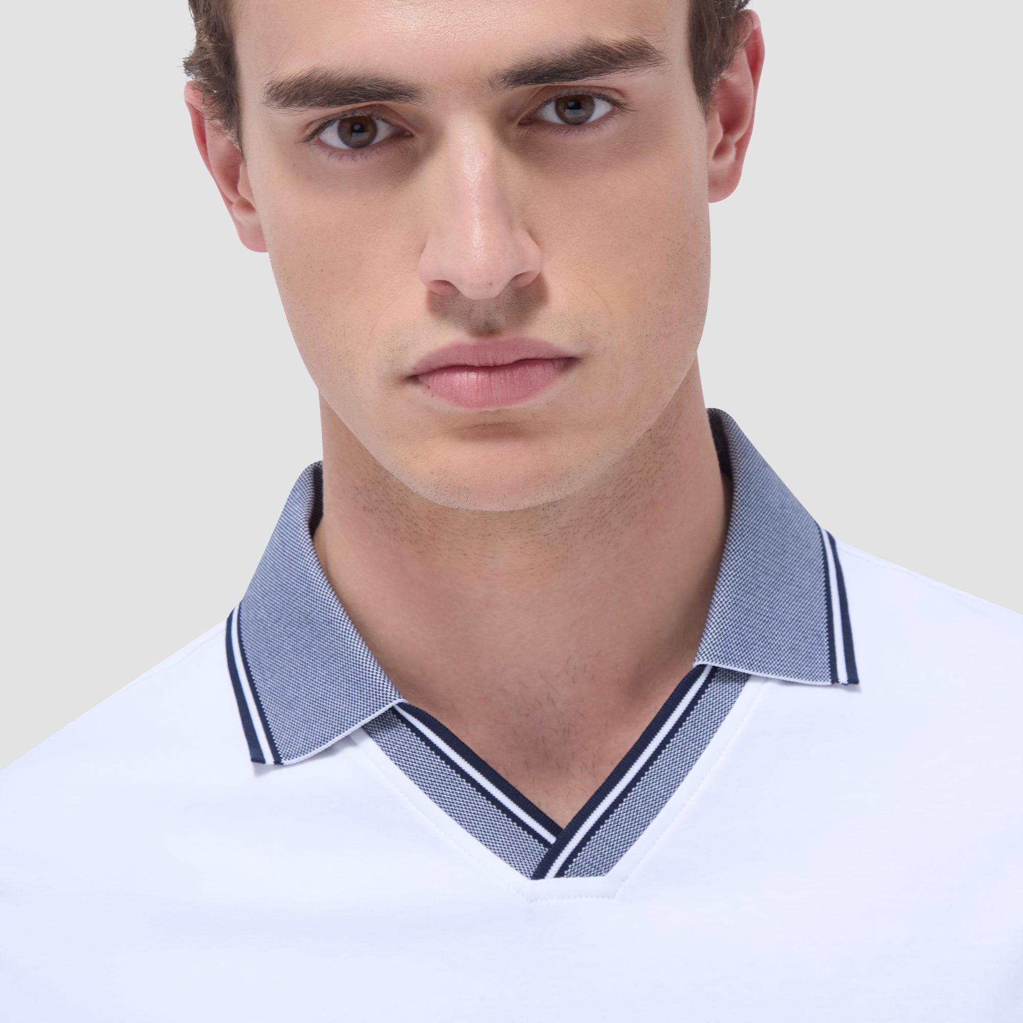 Solid Johnny Collar Polo Shirt