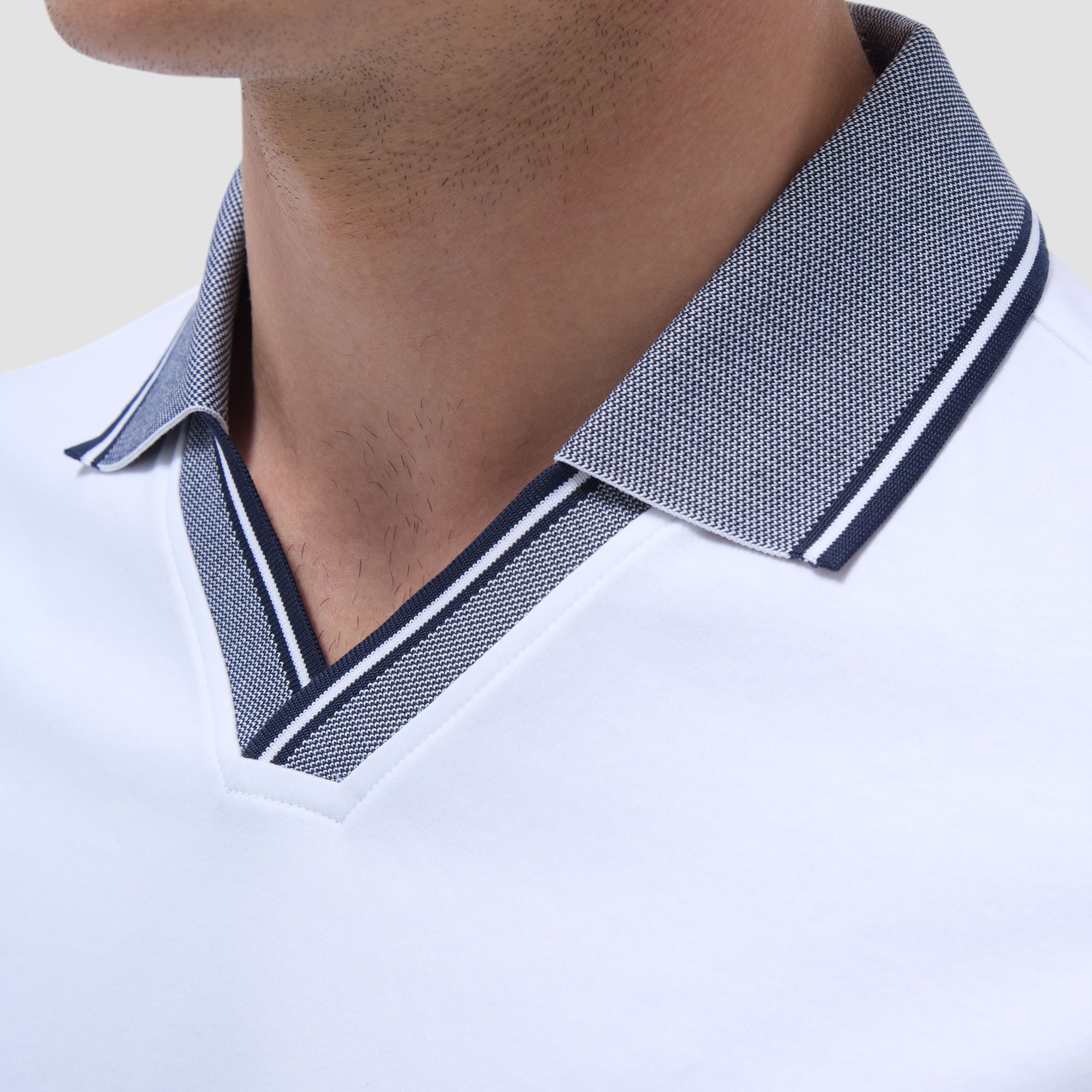 Solid Johnny Collar Polo Shirt