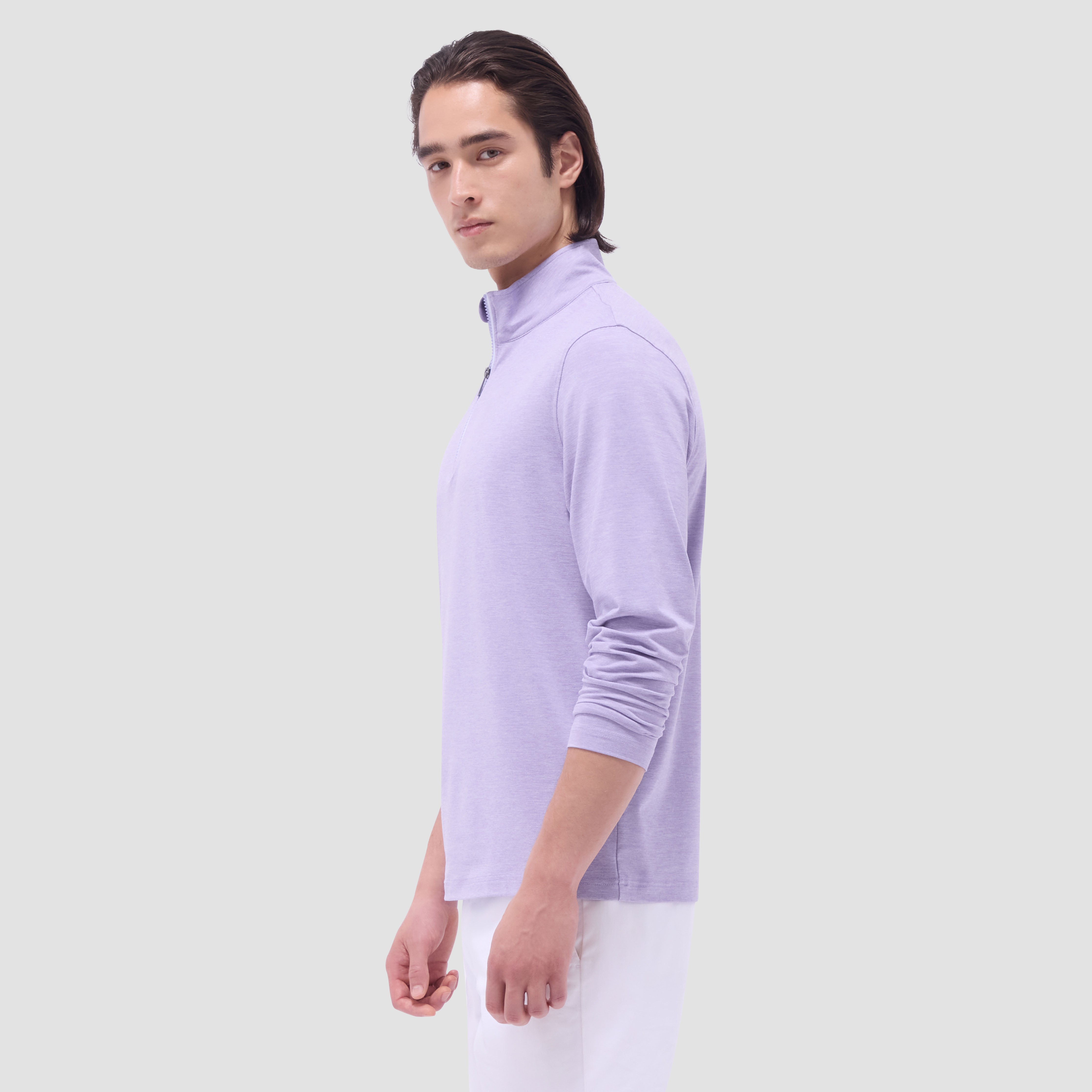 UV50 Performance Quarter-Zip Pullover in Lilac – BUGATCHI