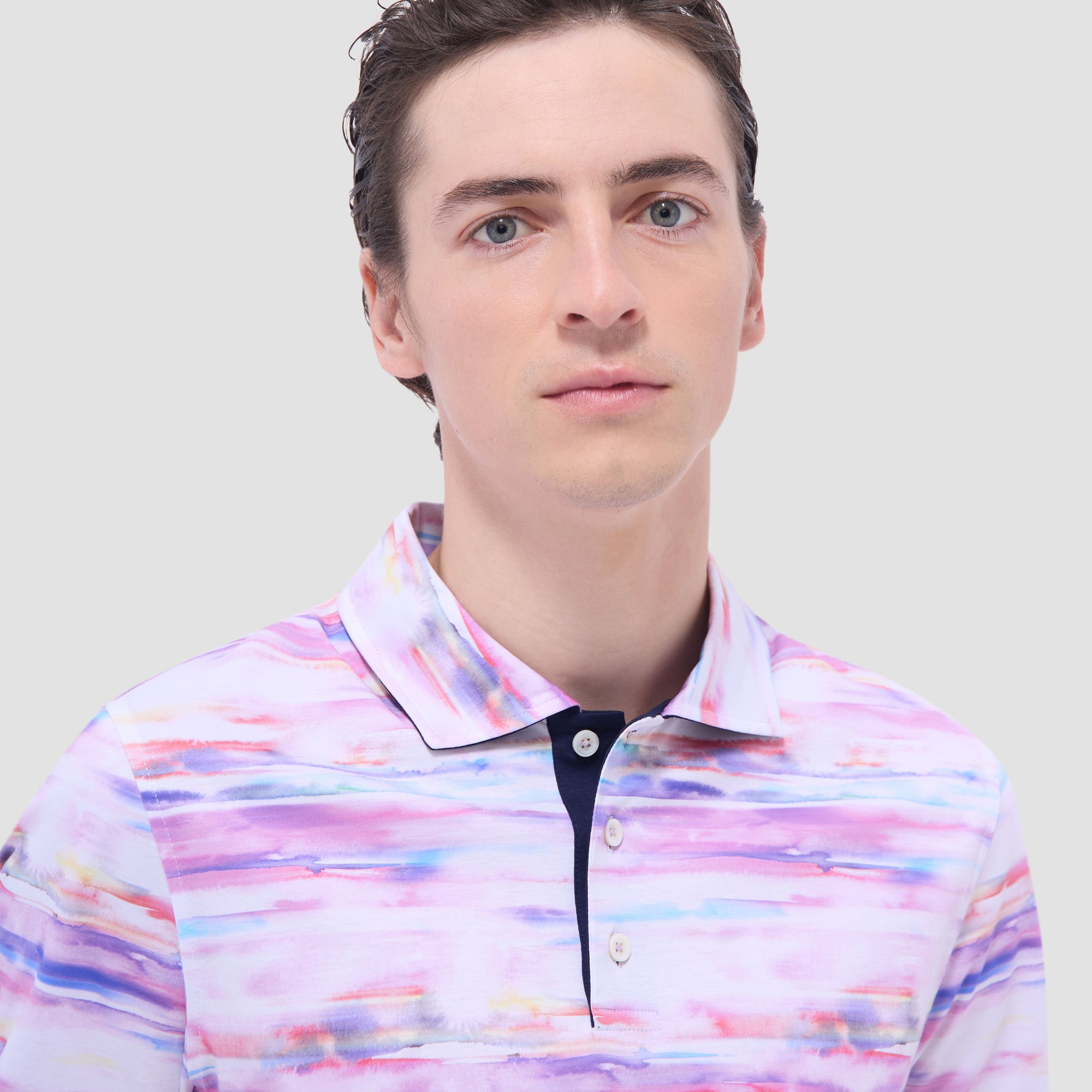 Hendrix Watercolor Abstract Polo Shirt