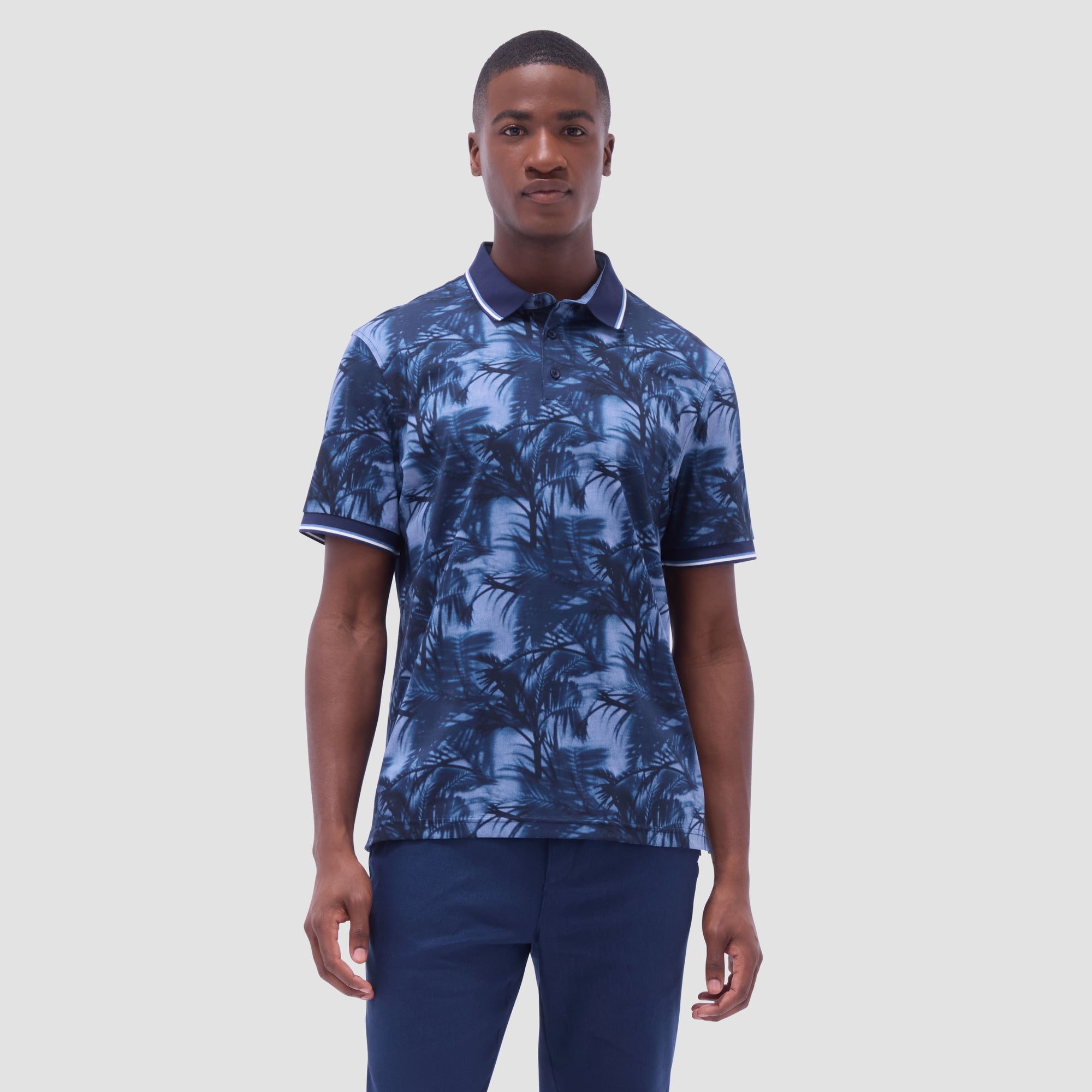 Indigo Palm Polo Shirt