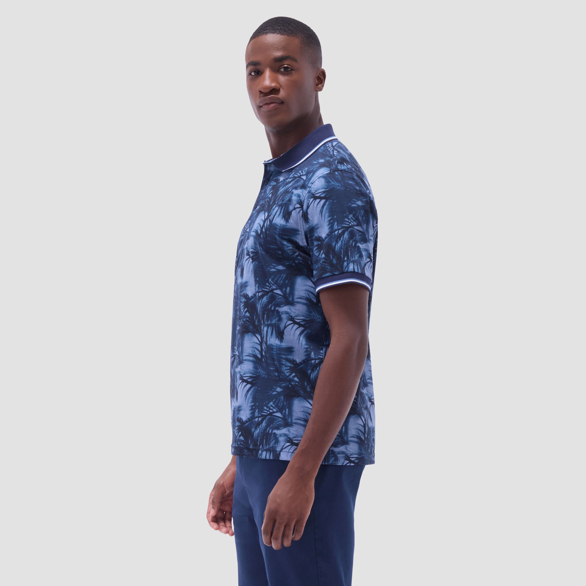 Indigo Palm Polo Shirt