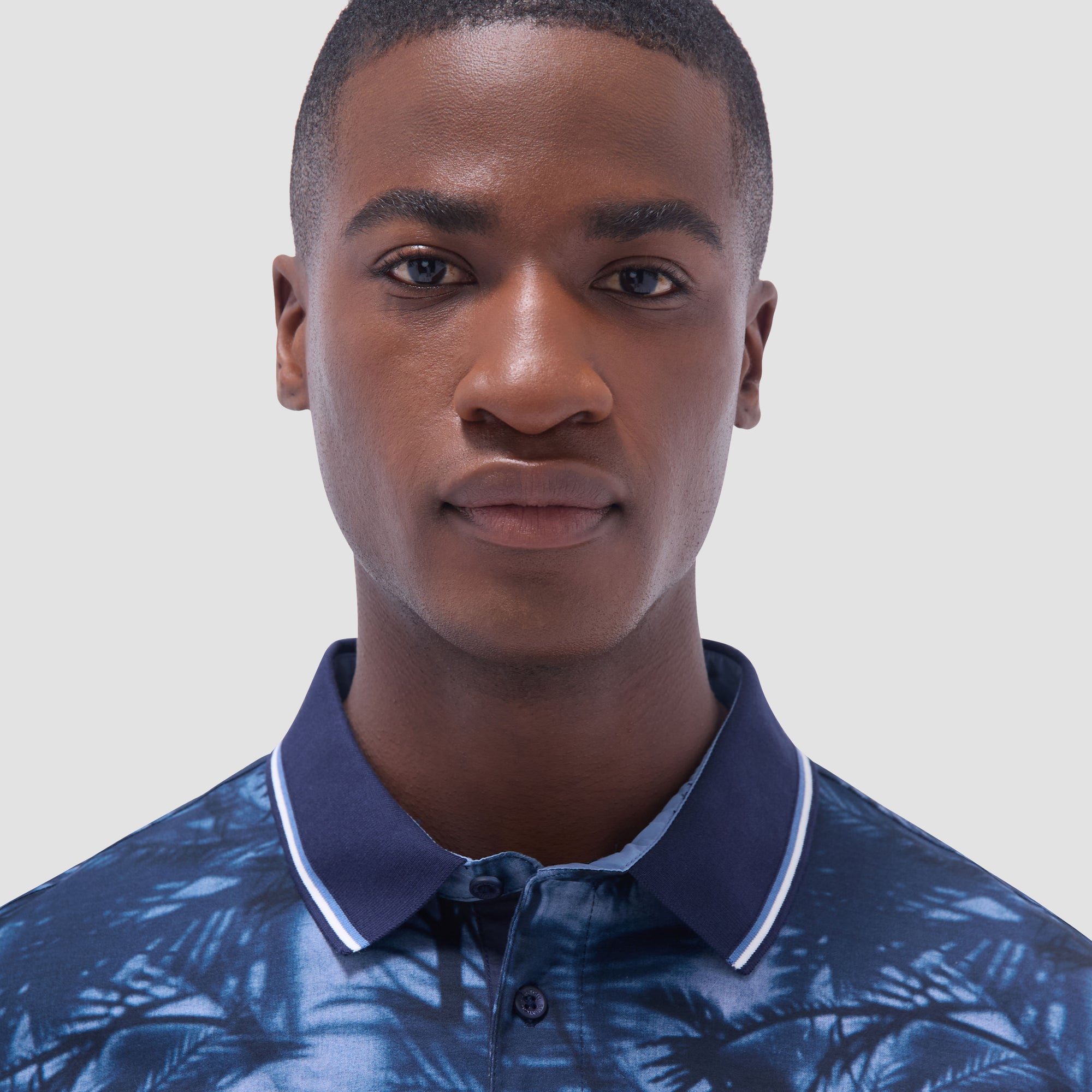 Indigo Palm Polo Shirt