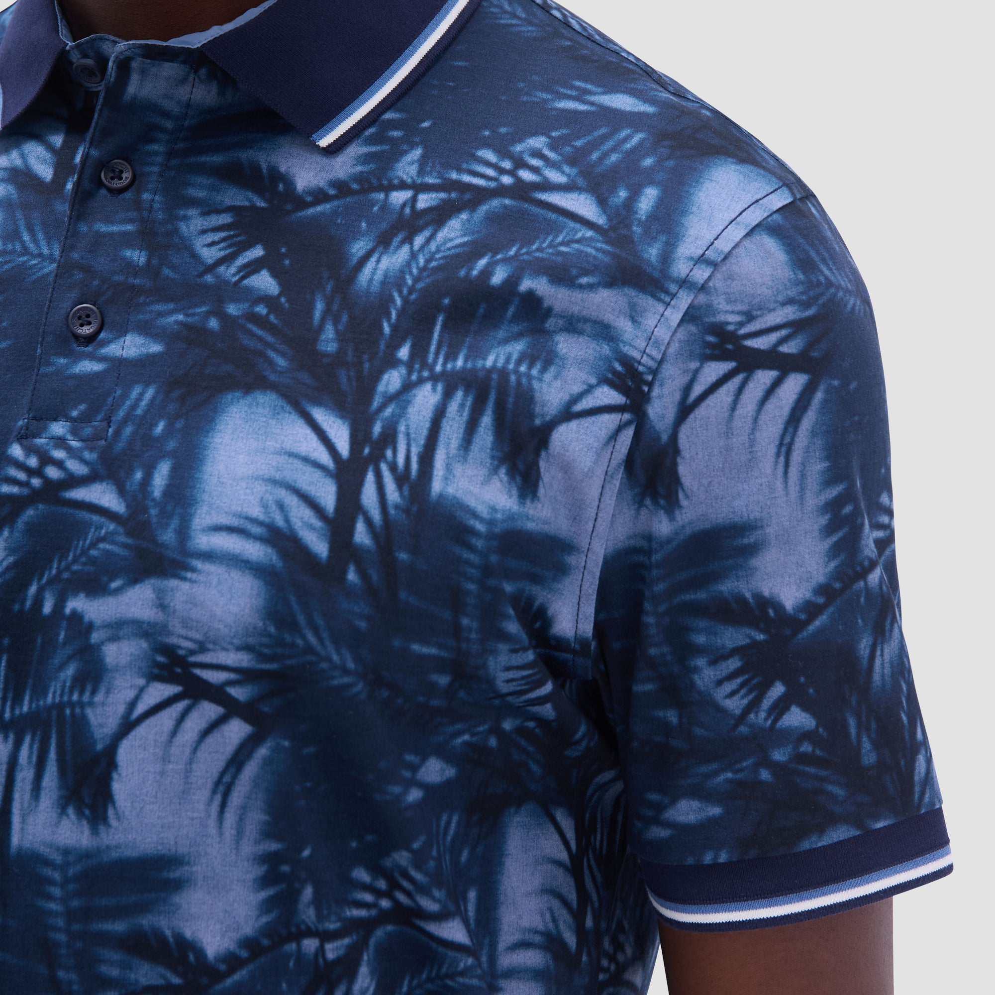Indigo Palm Polo Shirt