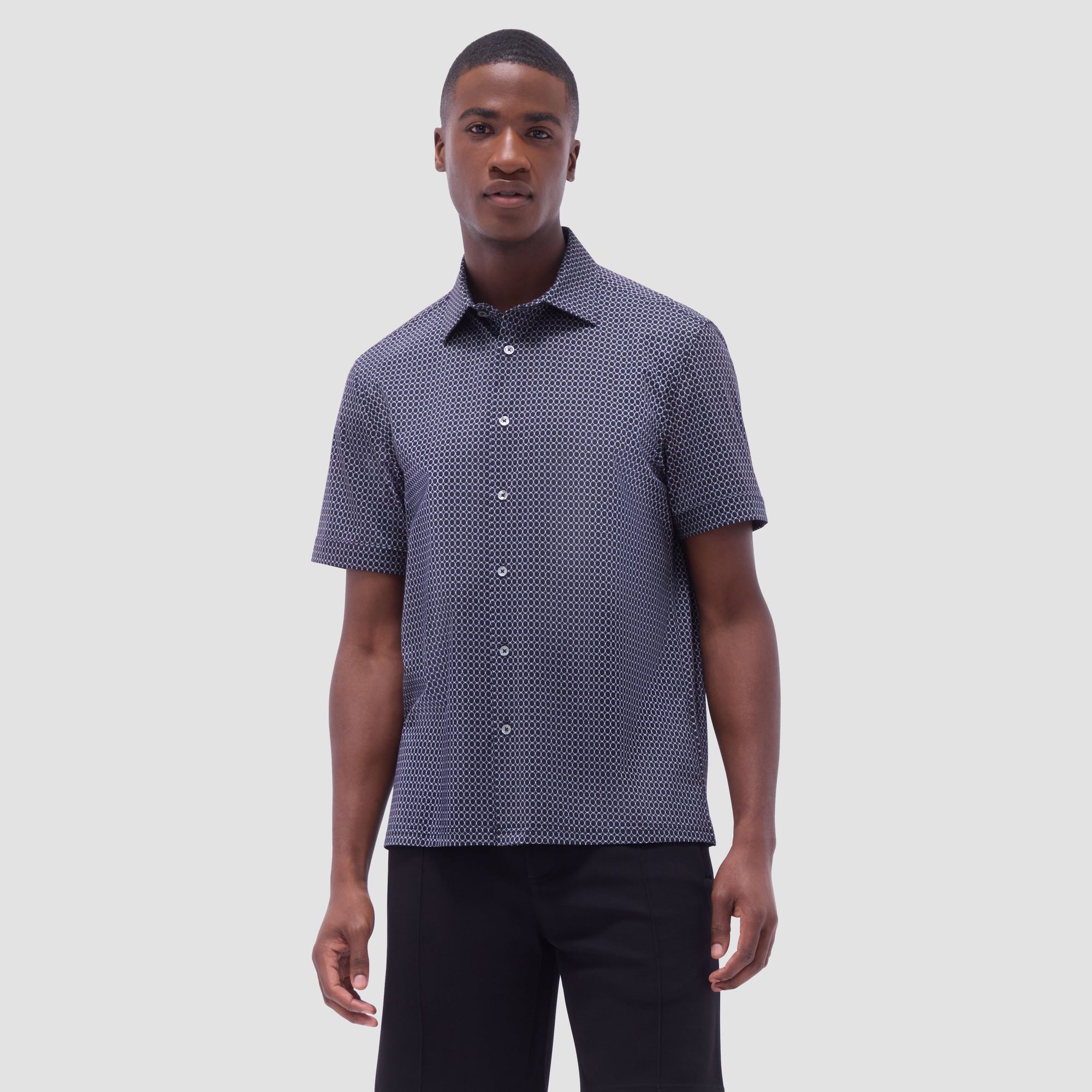 Milo Geometric Hexagon OoohCotton Short-Sleeve Shirt